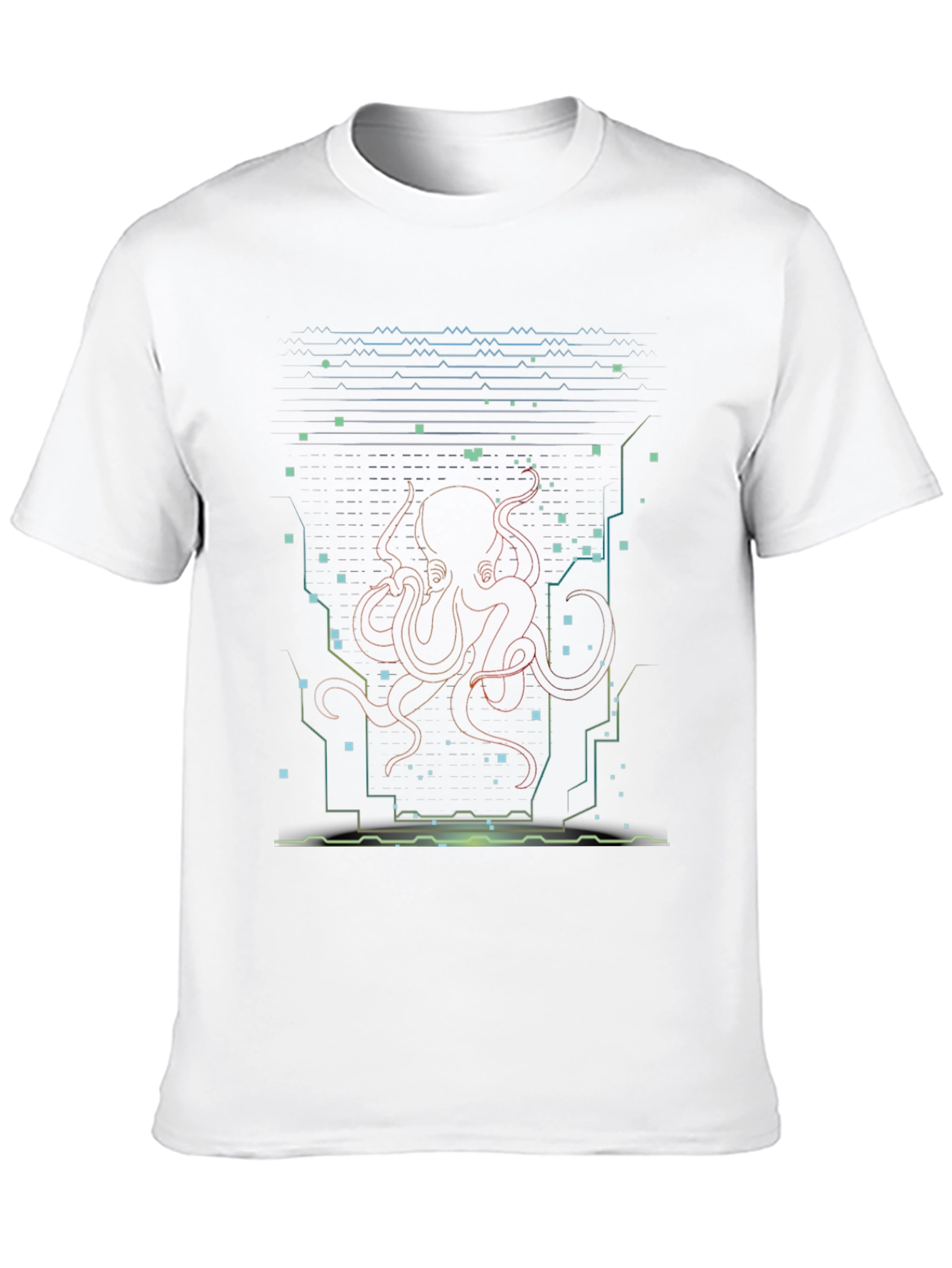 Cyberpunk Octopus Graphic T-Shirt