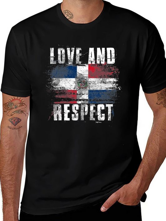 Dominican Republic Pride T-Shirt - Love and Respect Flag Tee