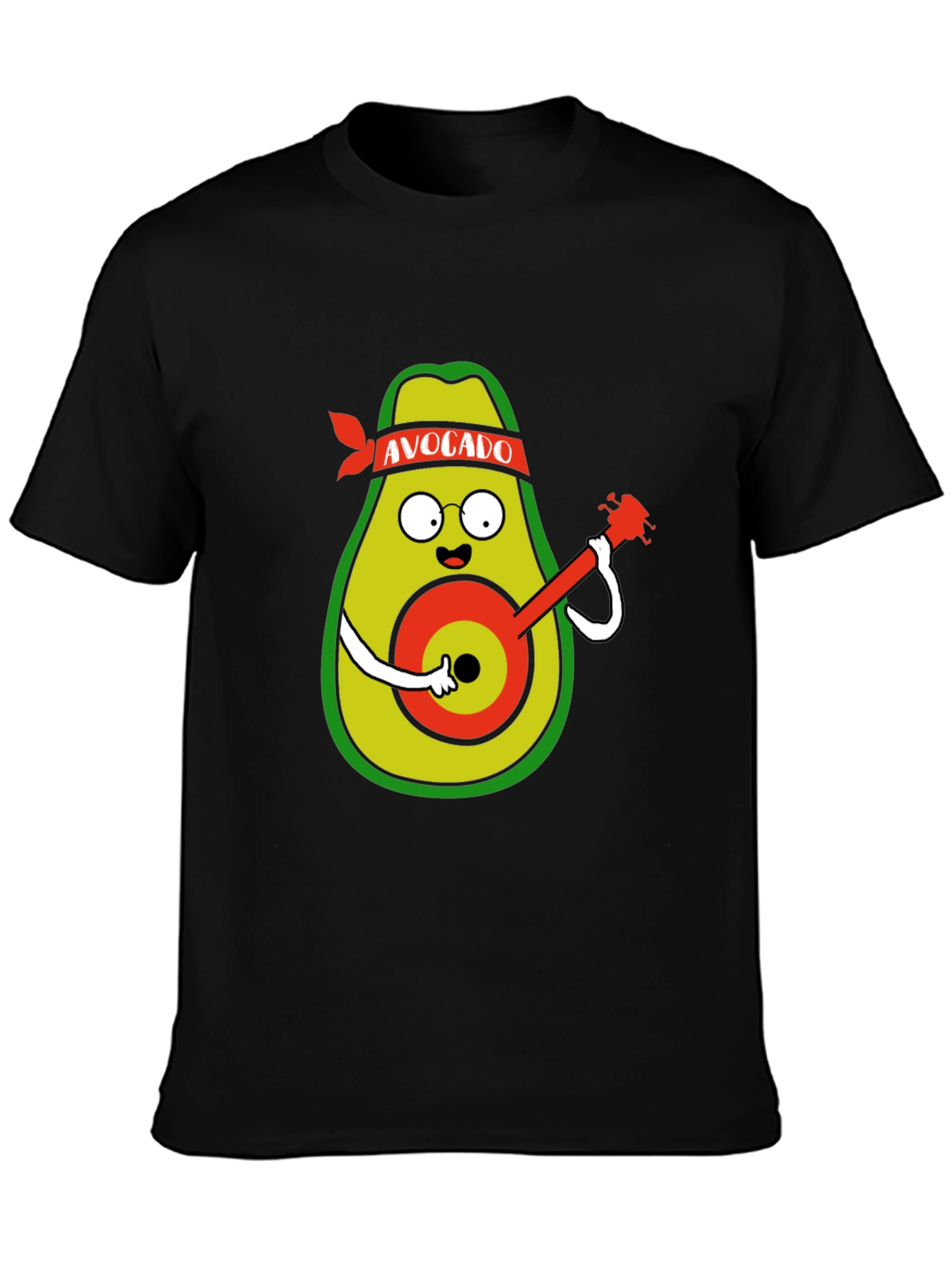 Avocado Guitarist Black T-Shirt