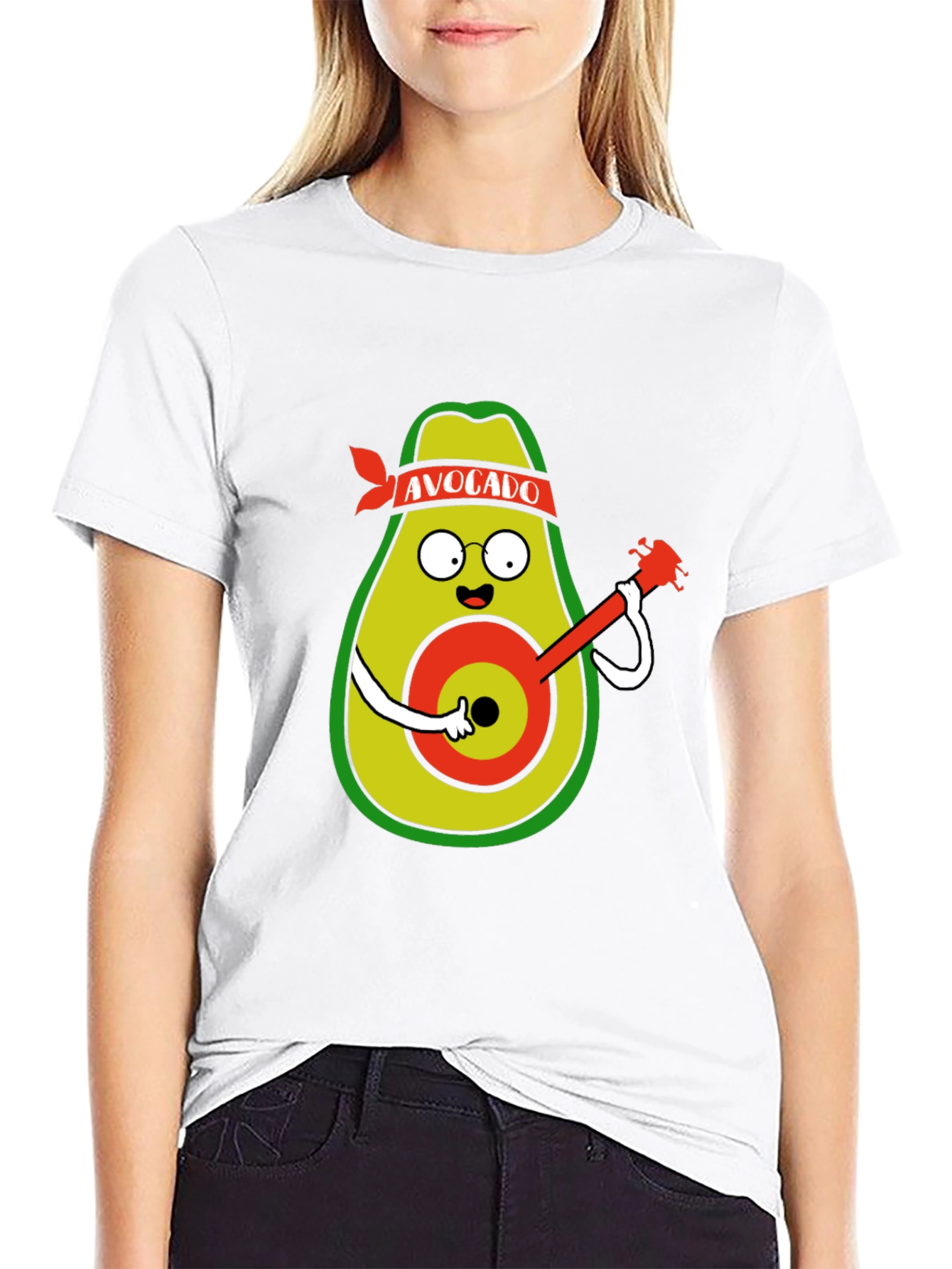 Avocado Guitarist Black T-Shirt