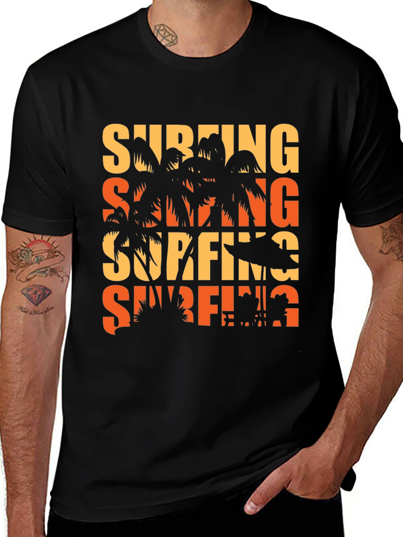 Retro Surfing Graphic Tee - Vacation Vibes