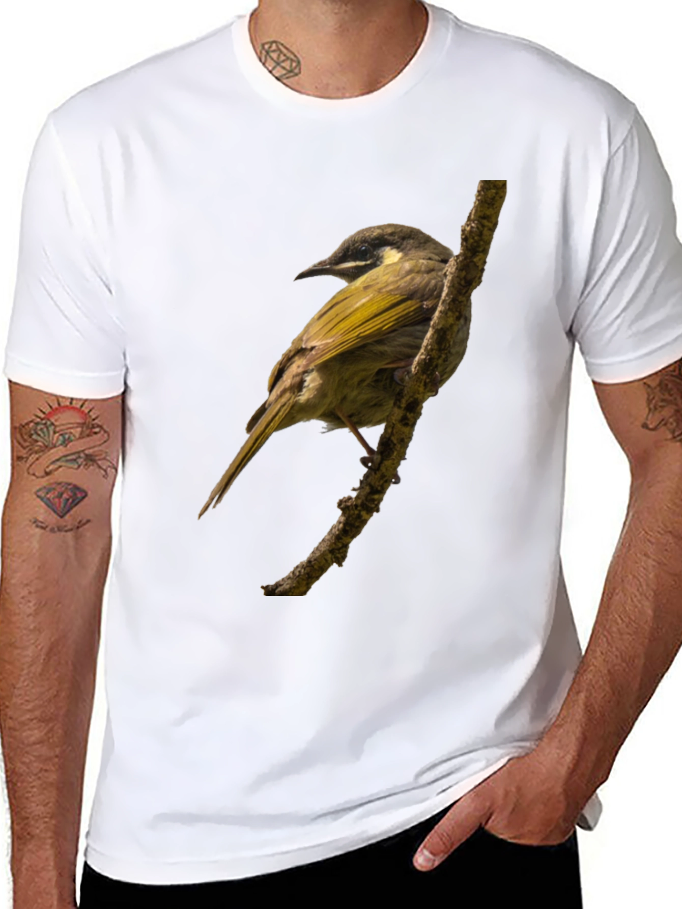 Bird on Branch Graphic T-Shirt