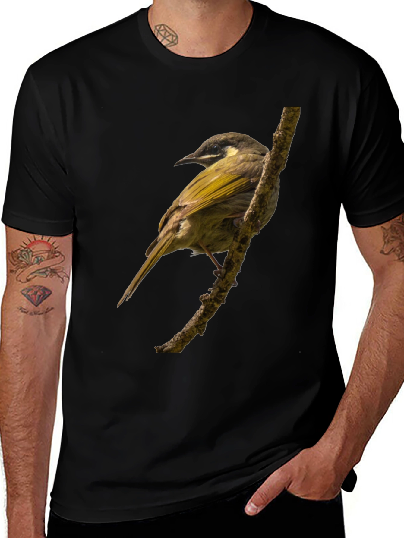 Bird on Branch Graphic T-Shirt