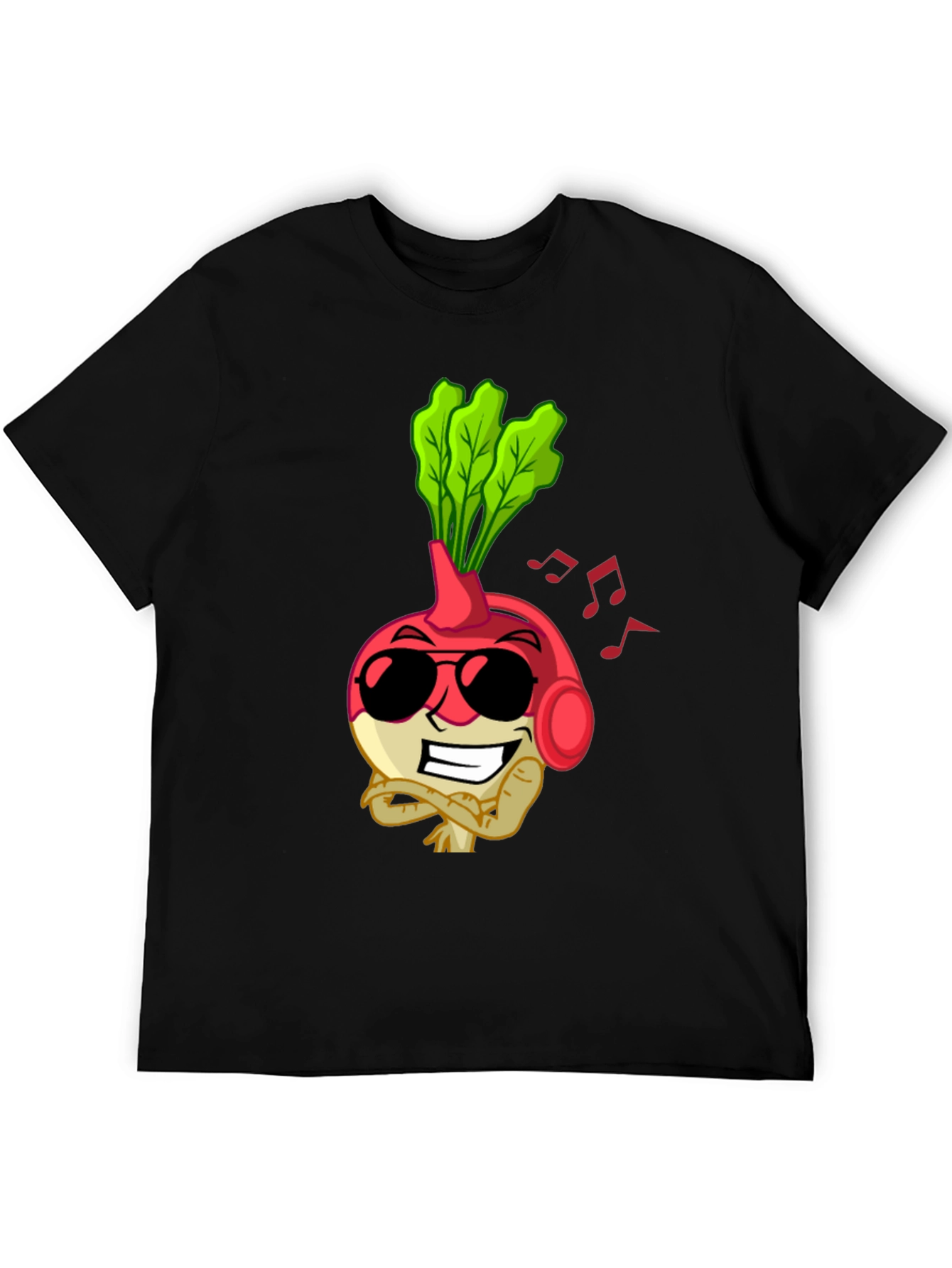 Radish Beats T-Shirt - Cool Cartoon Vegetable Tee