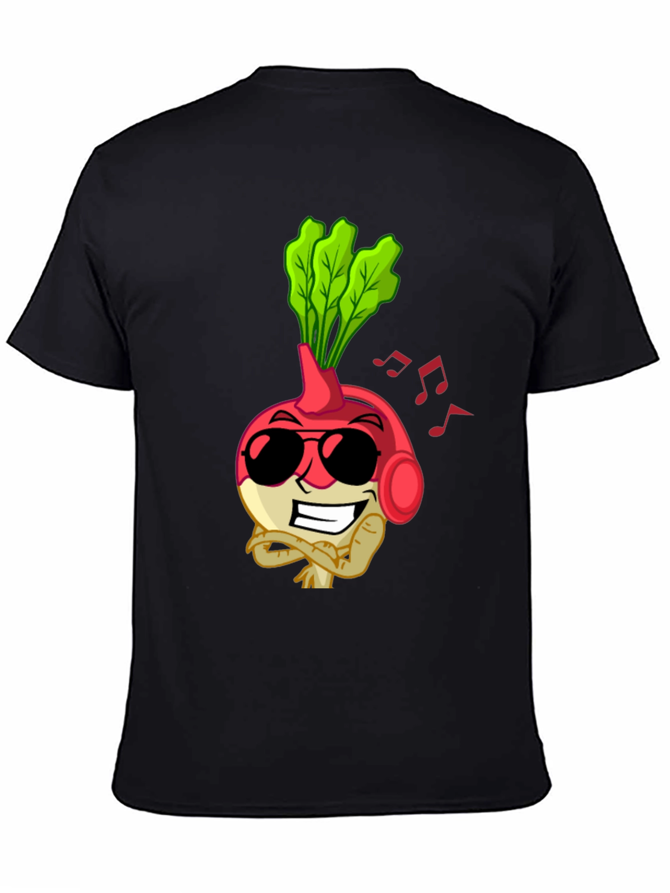 Radish Beats T-Shirt - Cool Cartoon Vegetable Tee