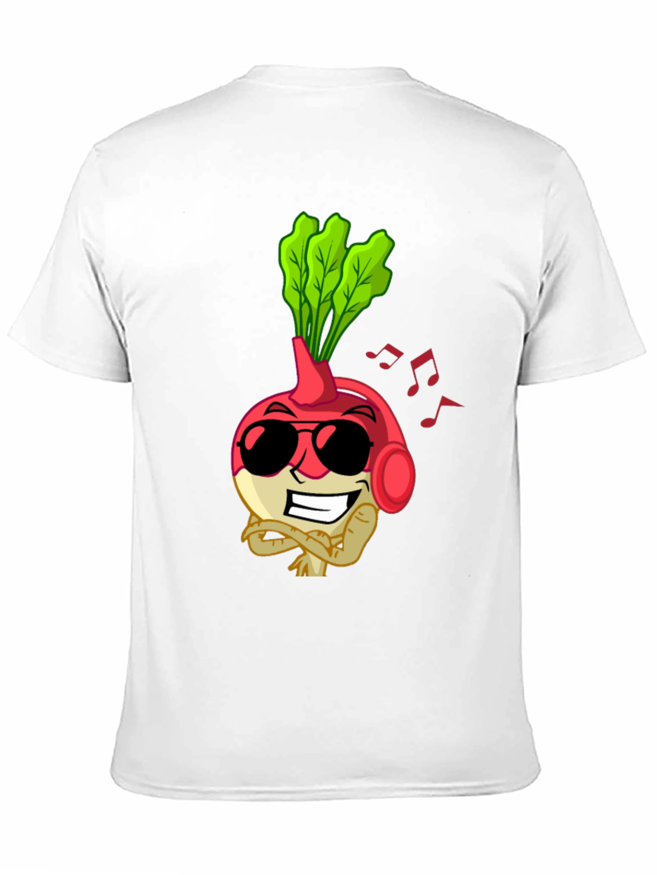 Radish Beats T-Shirt - Cool Cartoon Vegetable Tee