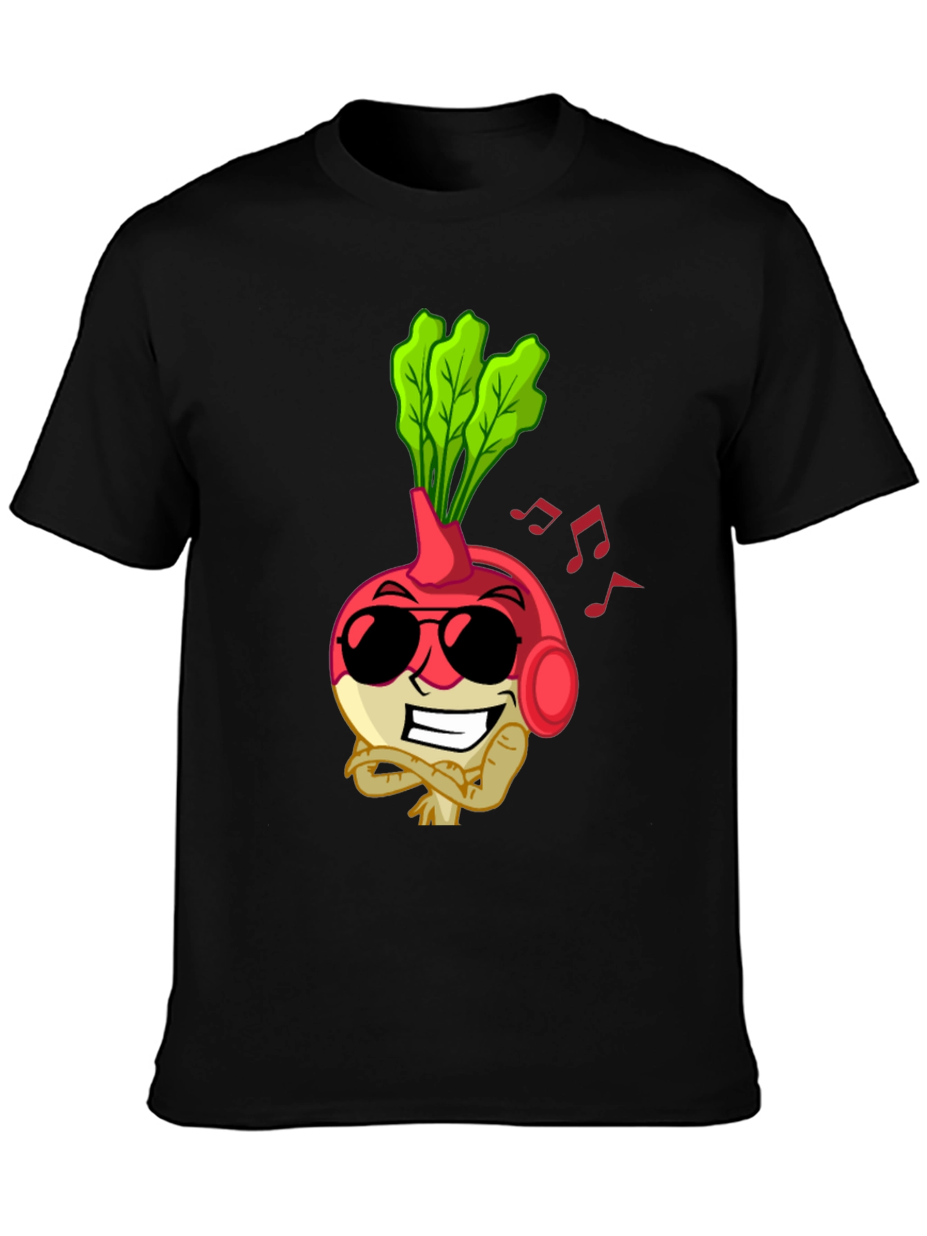 Radish Beats T-Shirt - Cool Cartoon Vegetable Tee