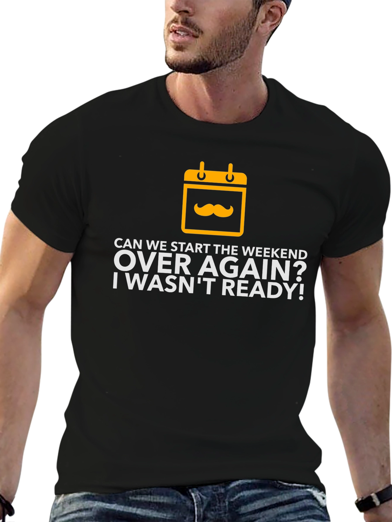 Weekend Over Again Black Graphic Tee