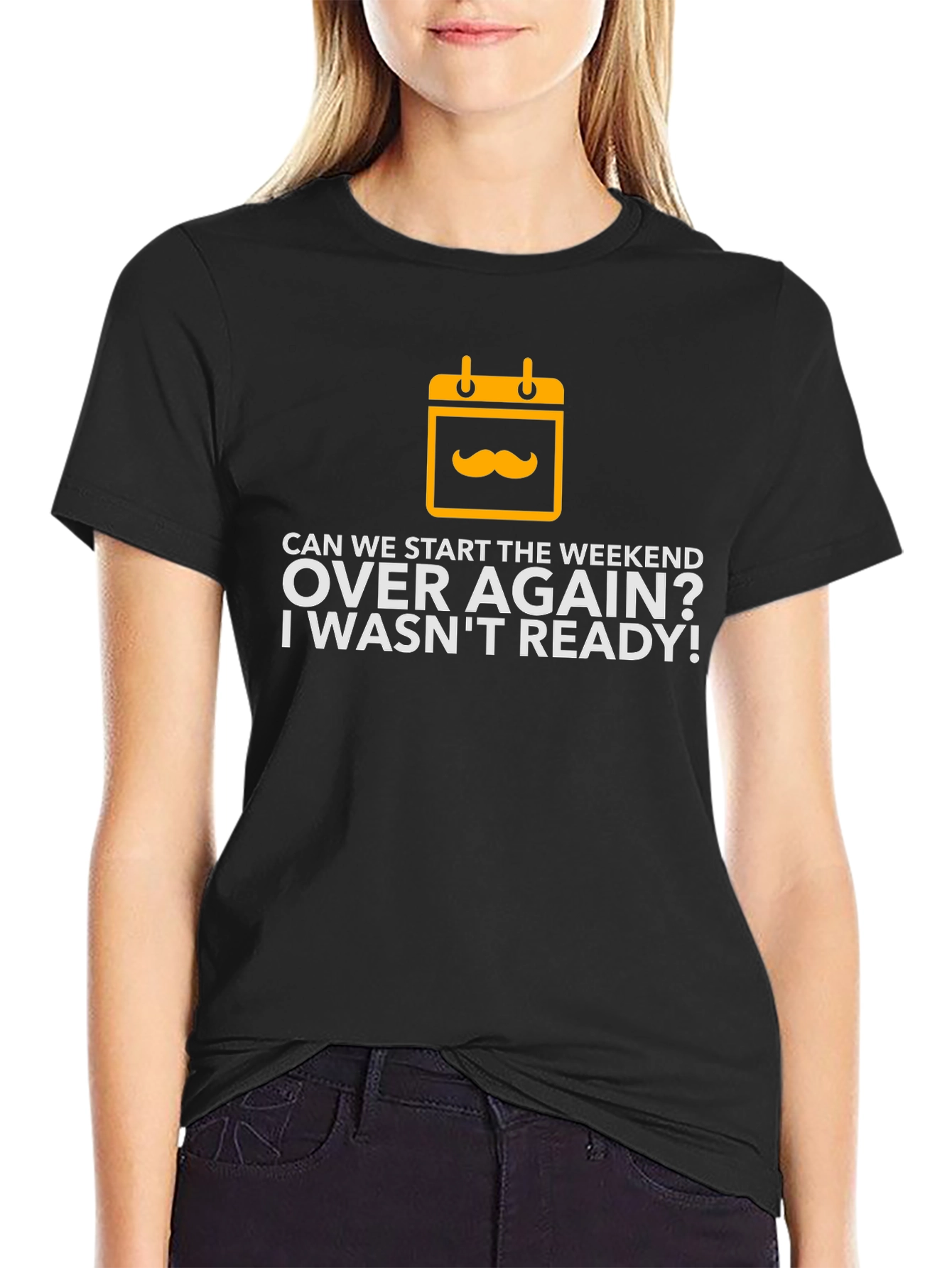 Weekend Over Again Black Graphic Tee