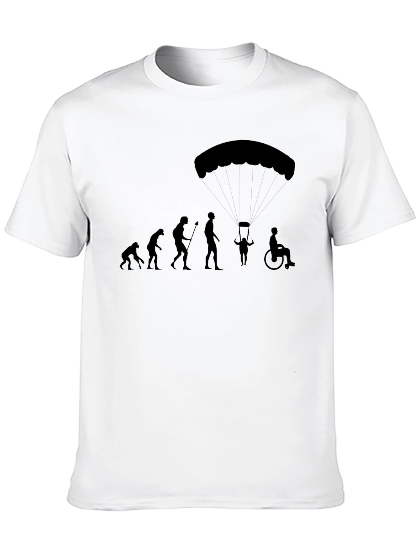 Evolution of Man Parachute T-Shirt