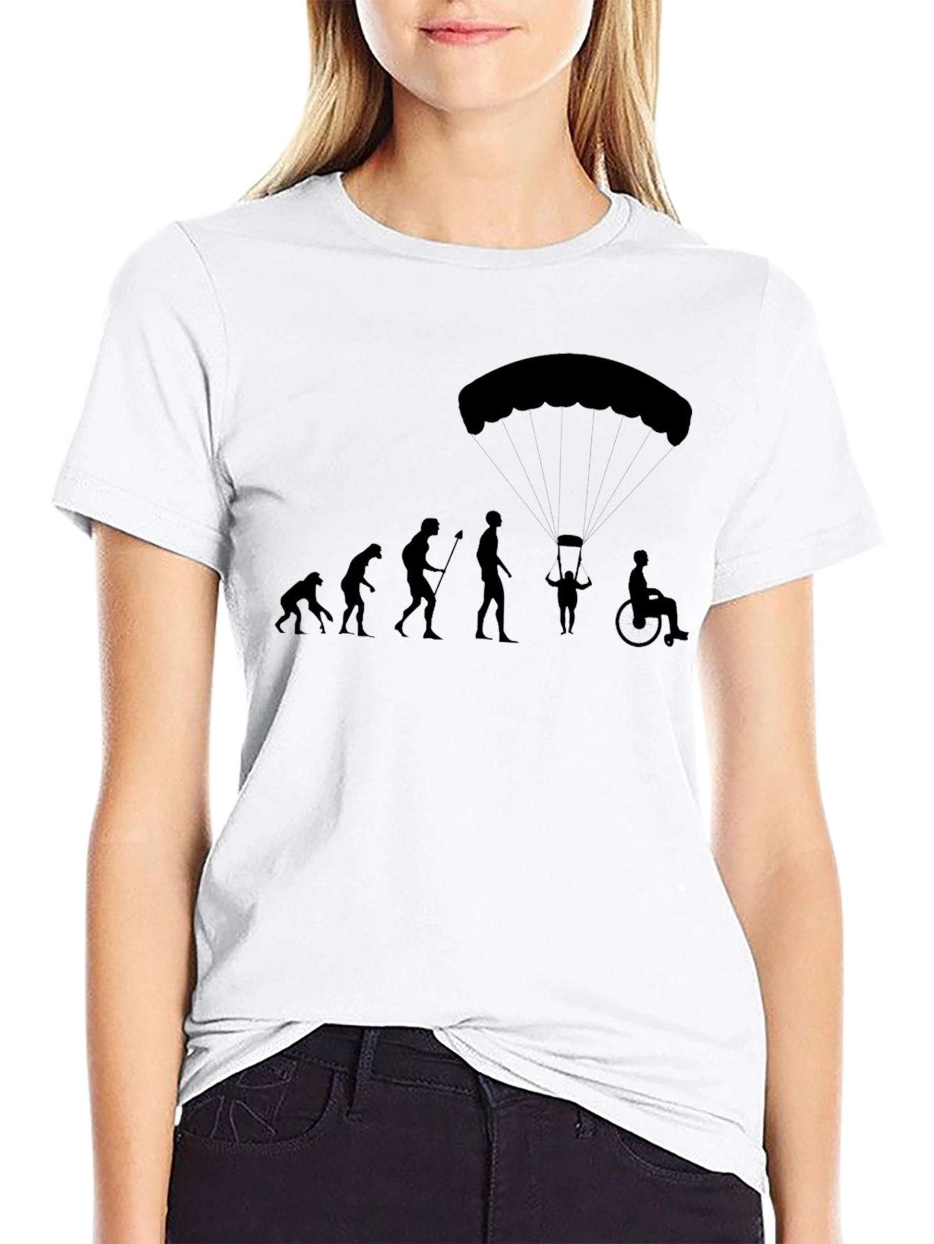 Evolution of Man Parachute T-Shirt