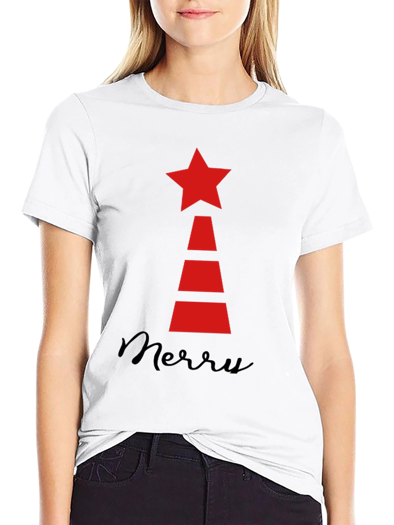 Festive Holiday Star Tree T-Shirt