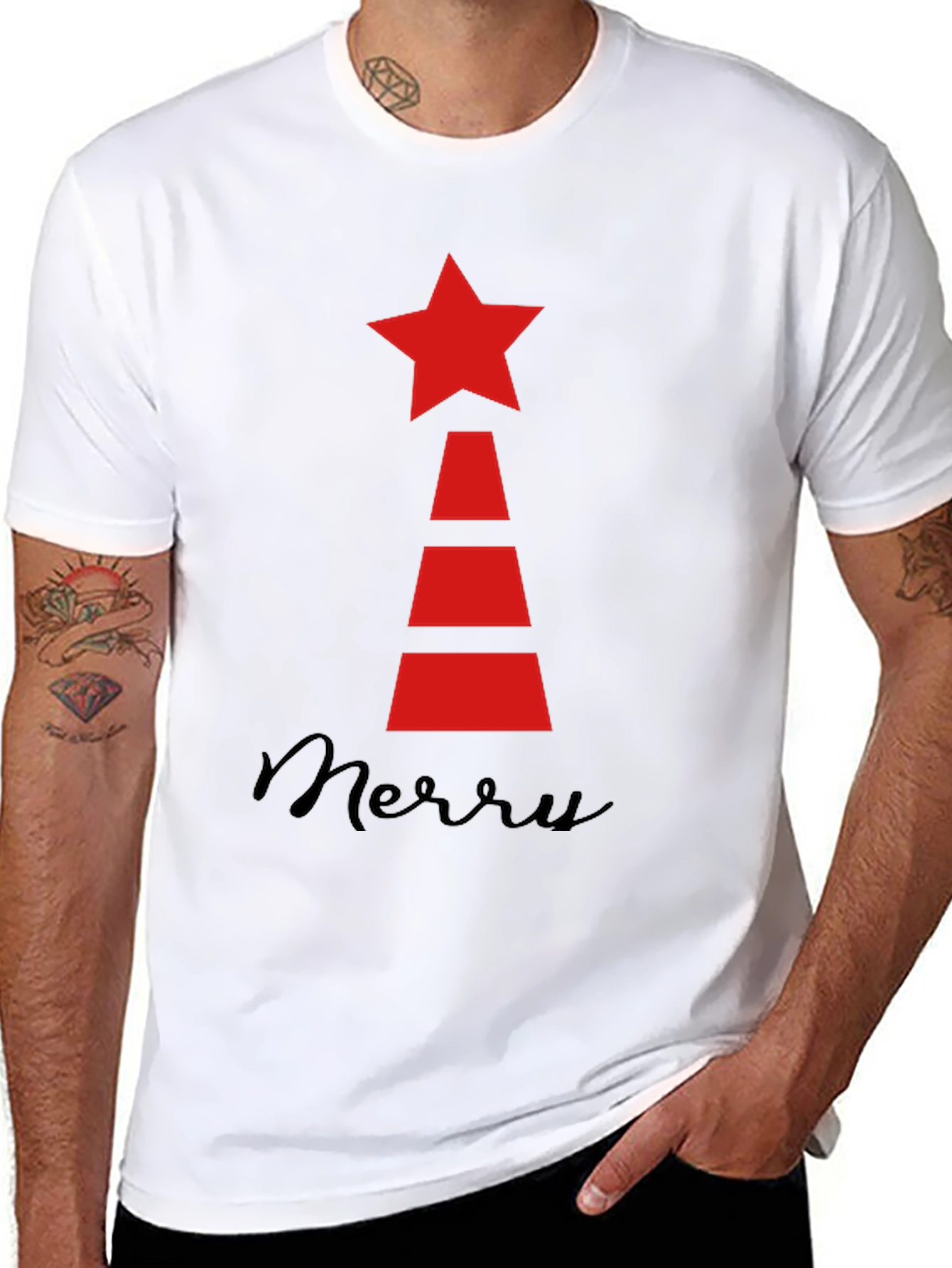 Festive Holiday Star Tree T-Shirt