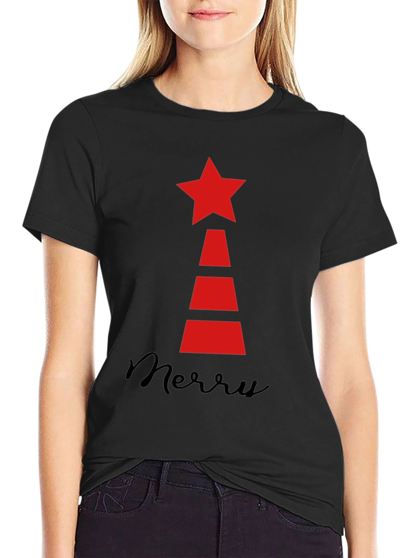 Festive Holiday Star Tree T-Shirt