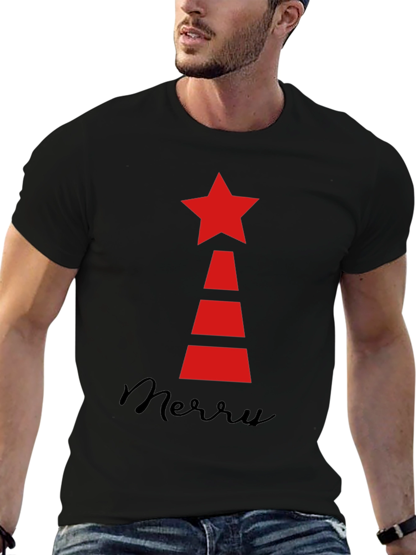 Festive Holiday Star Tree T-Shirt