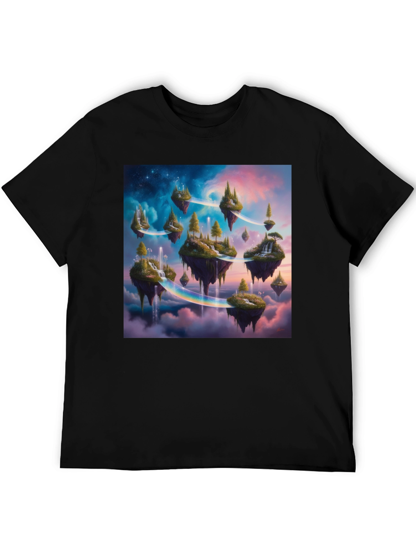 Fantasy Island Graphic Tee - Black Cotton T-Shirt