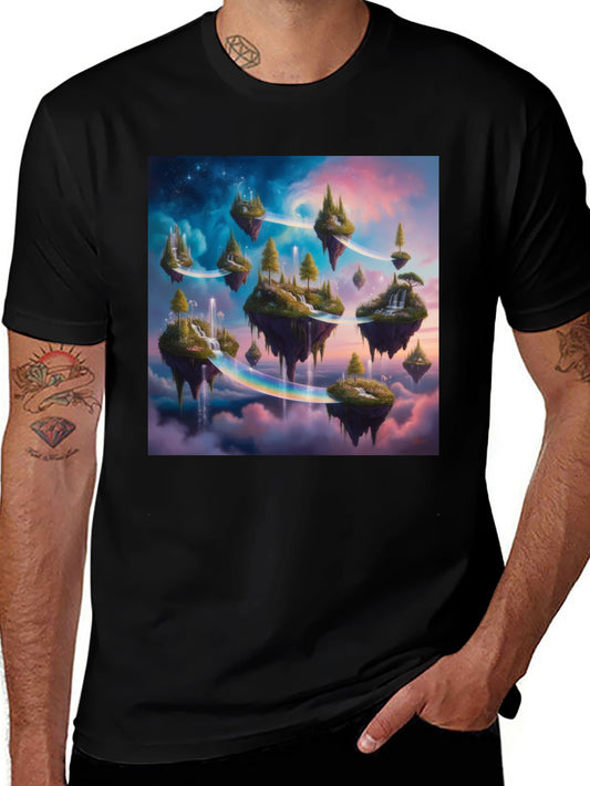 Fantasy Island Graphic Tee - Black Cotton T-Shirt