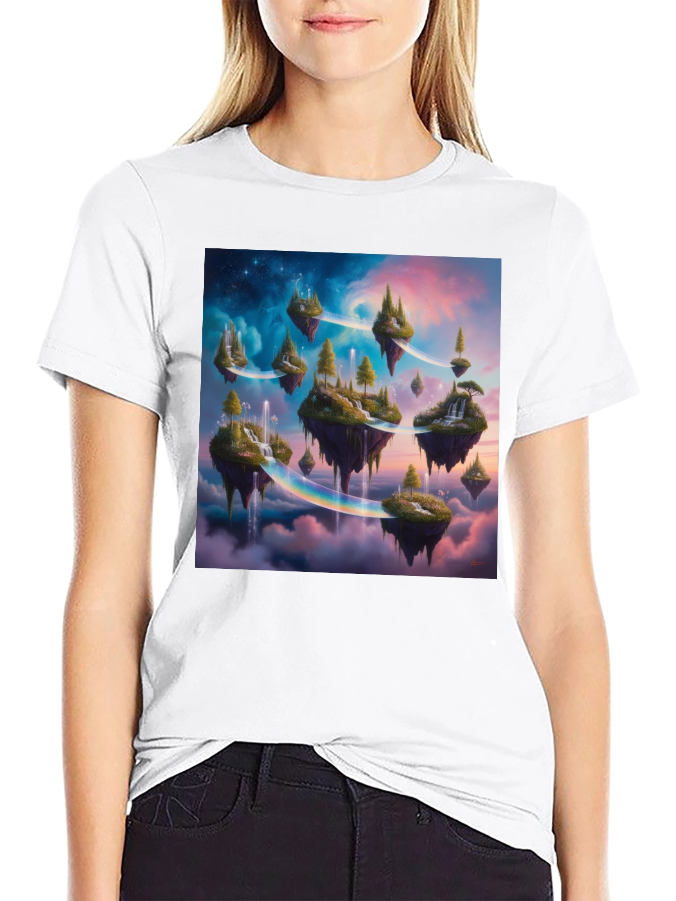 Fantasy Island Graphic Tee - Black Cotton T-Shirt
