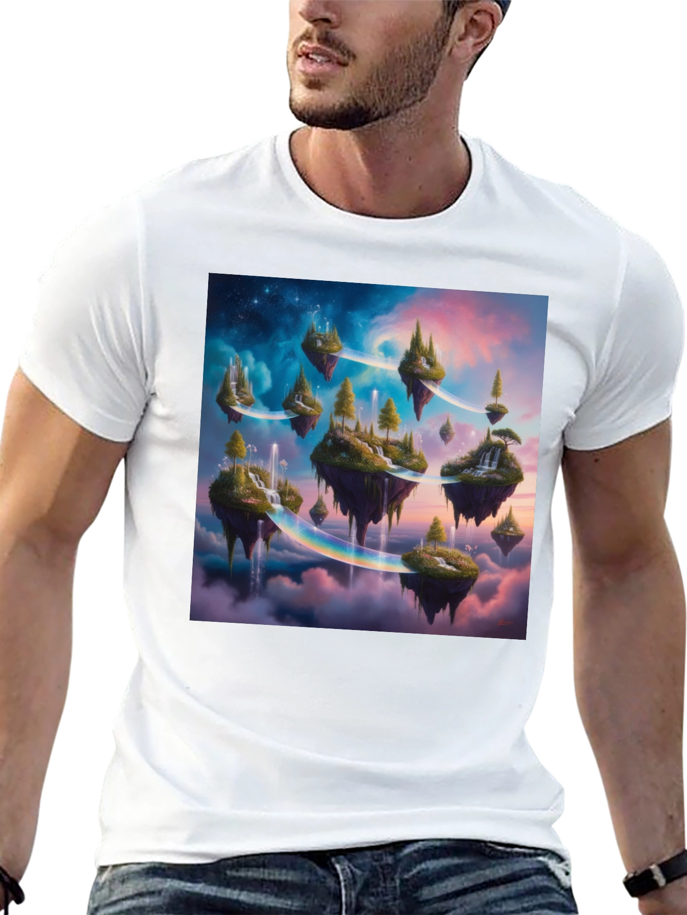 Fantasy Island Graphic Tee - Black Cotton T-Shirt