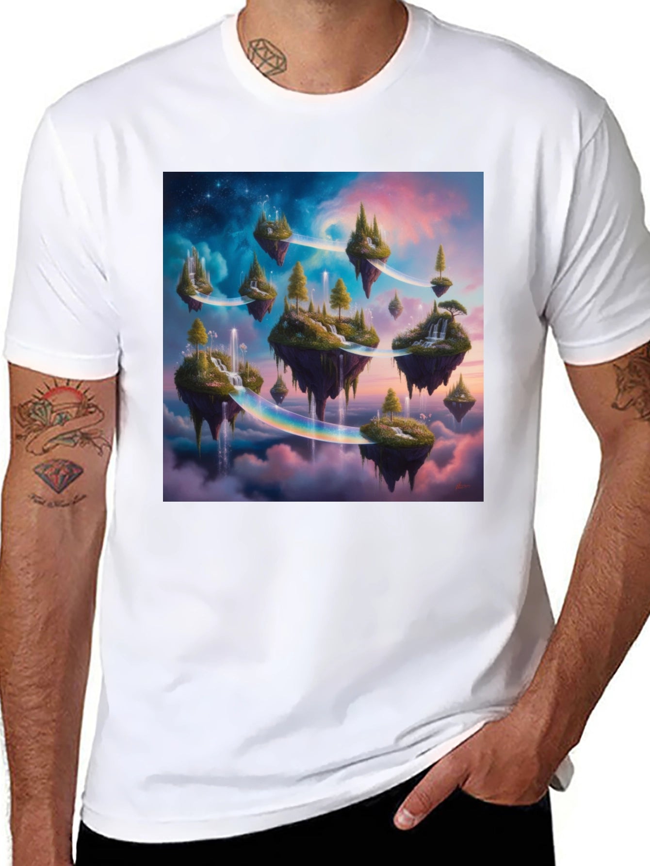 Fantasy Island Graphic Tee - Black Cotton T-Shirt
