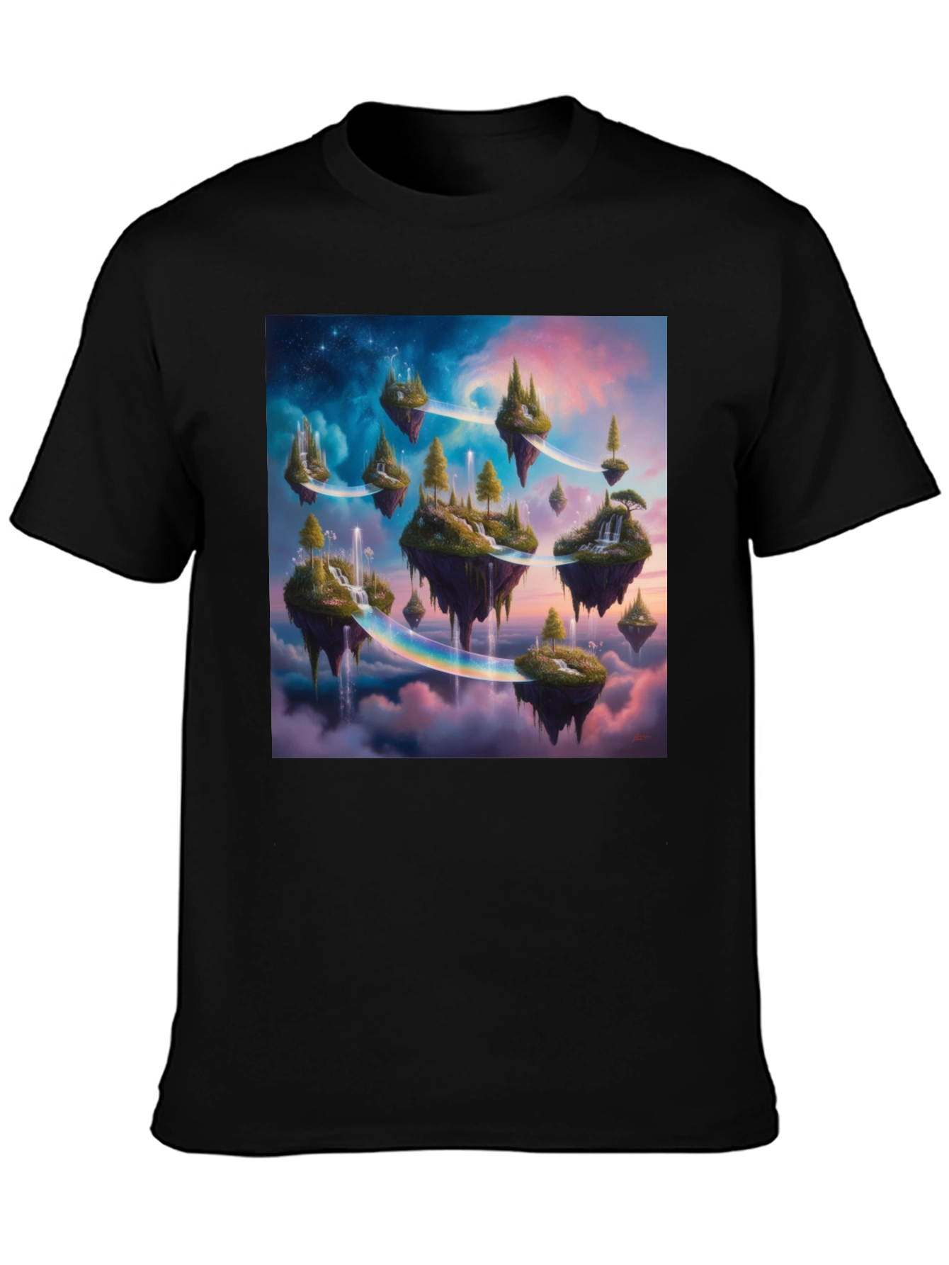 Fantasy Island Graphic Tee - Black Cotton T-Shirt