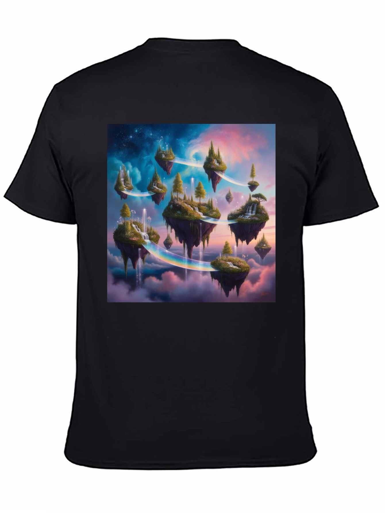 Fantasy Island Graphic Tee - Black Cotton T-Shirt