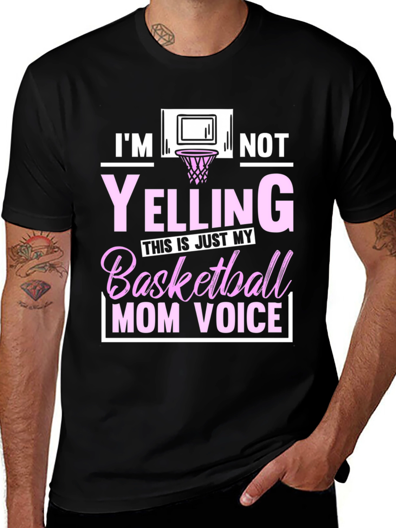 Basketball Mom Voice Graphic T-Shirt