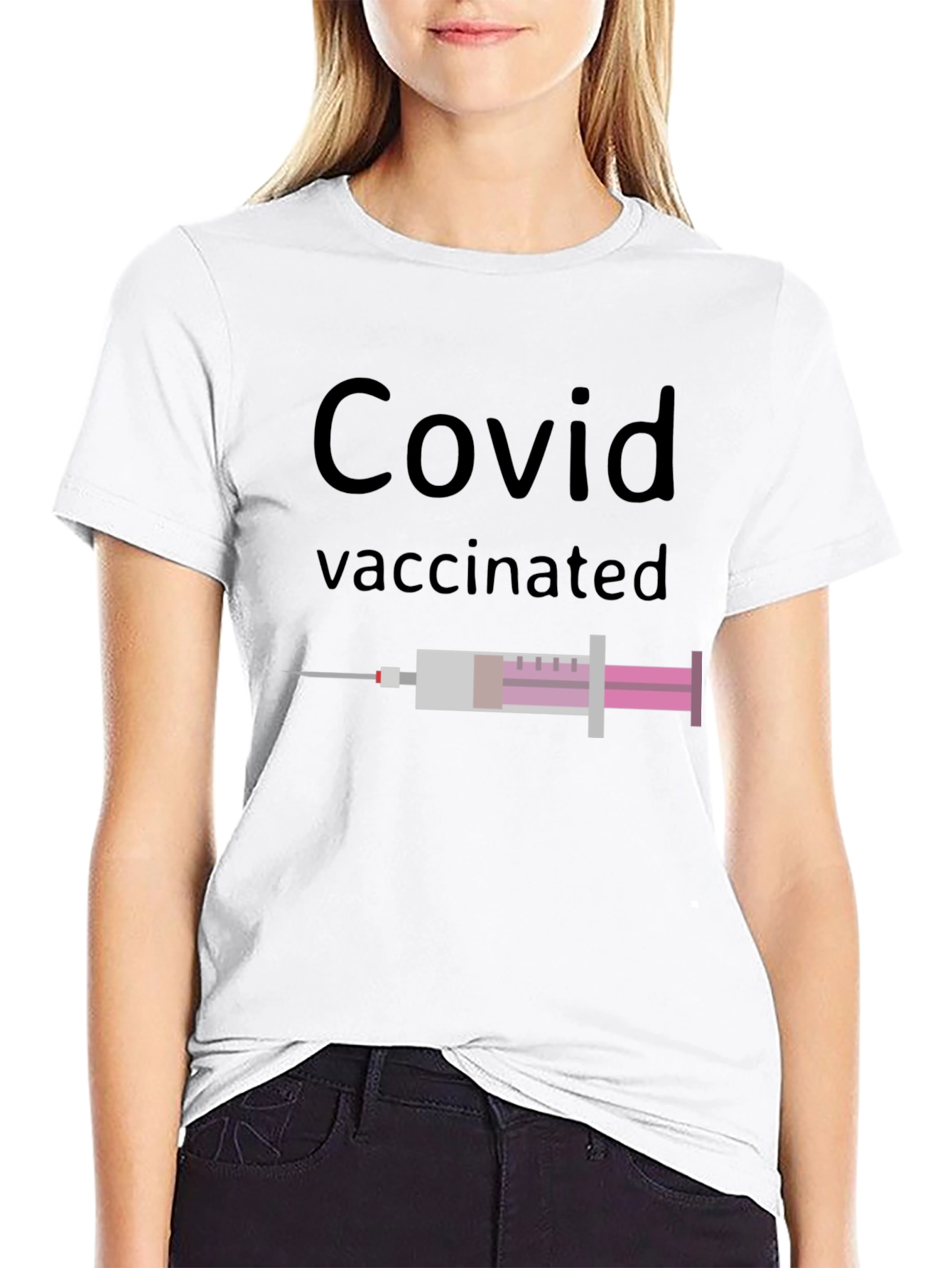 Covid Vaccinated Graphic Tee - Modern Fit
