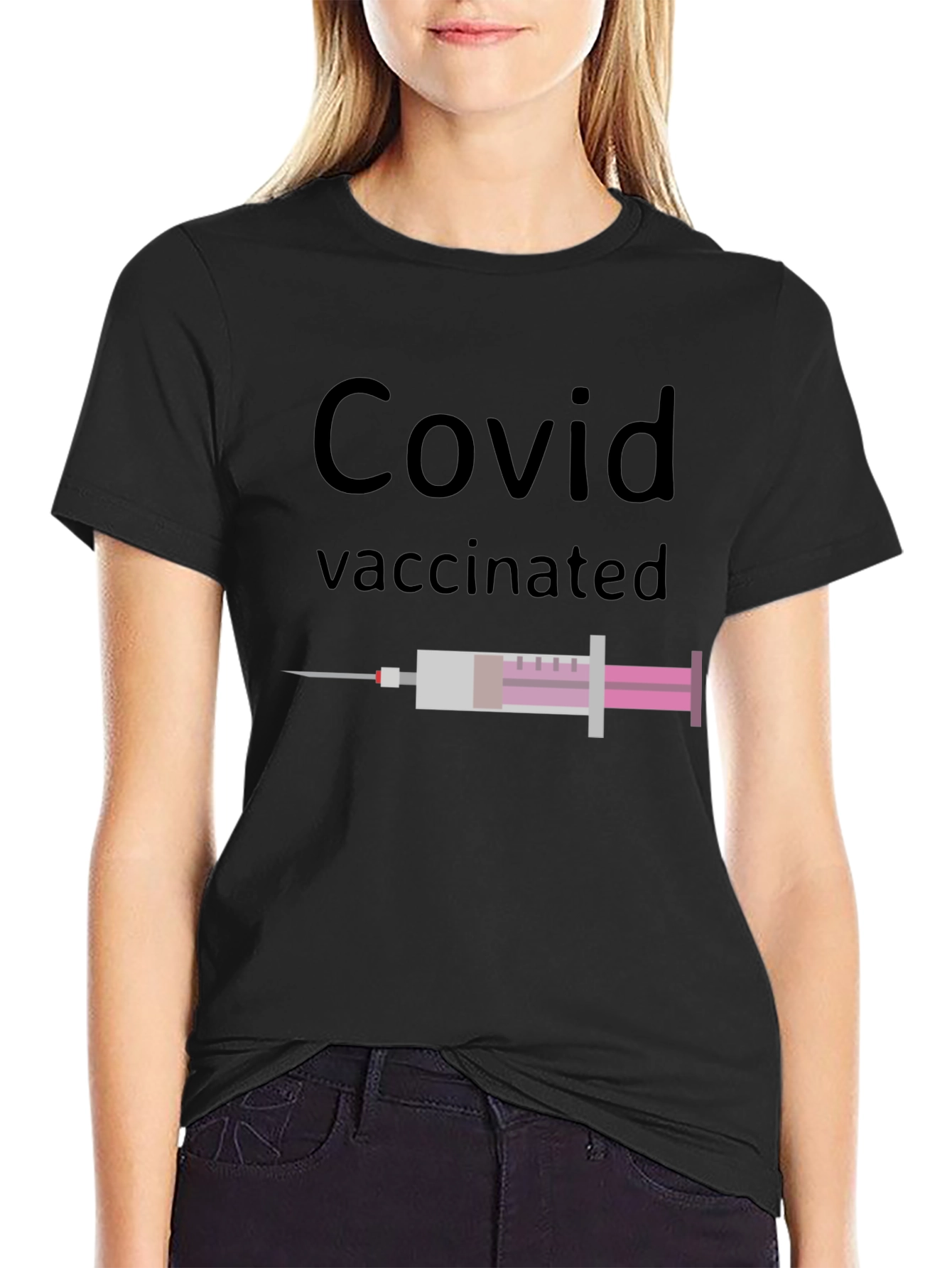 Covid Vaccinated Graphic Tee - Modern Fit
