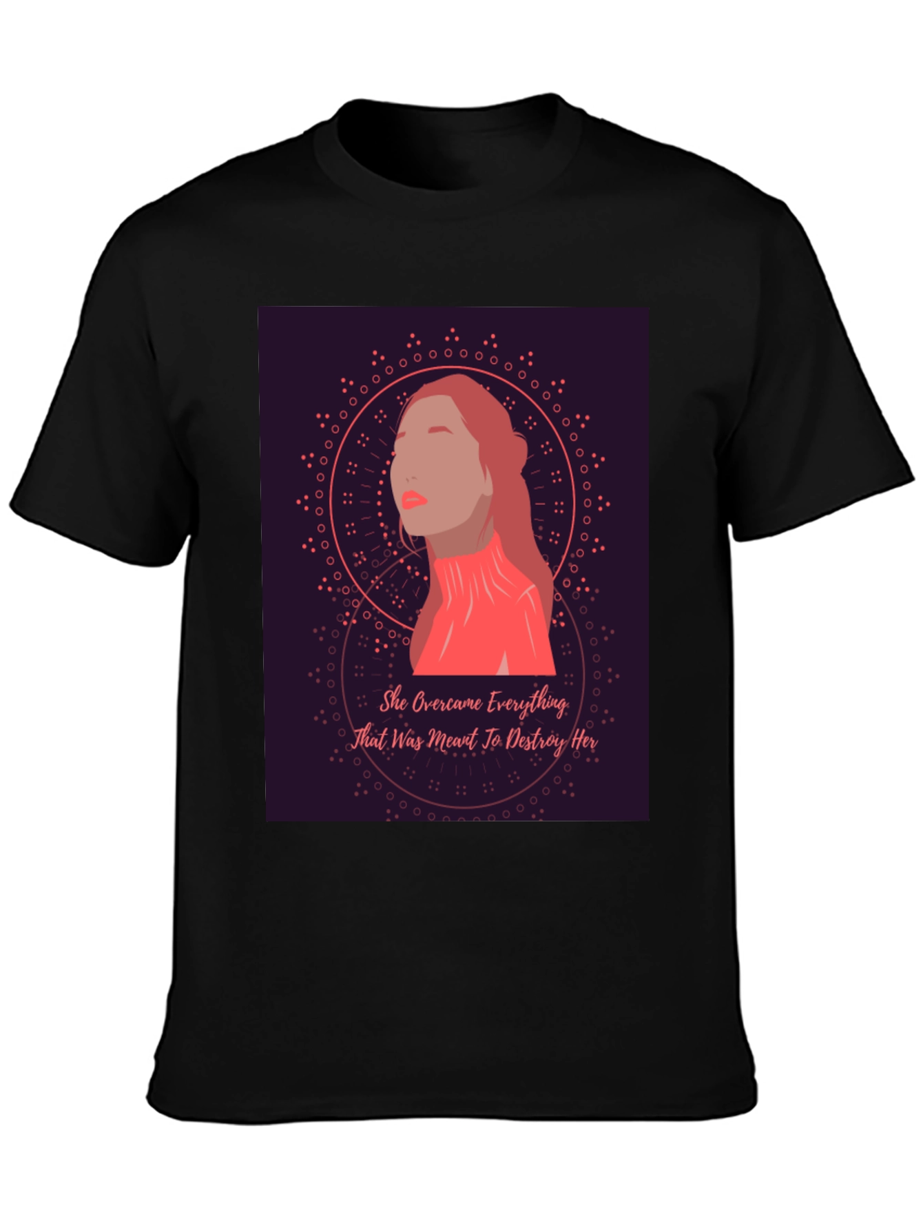 Empowered Woman Graphic Tee - She Overcame T-Shirt