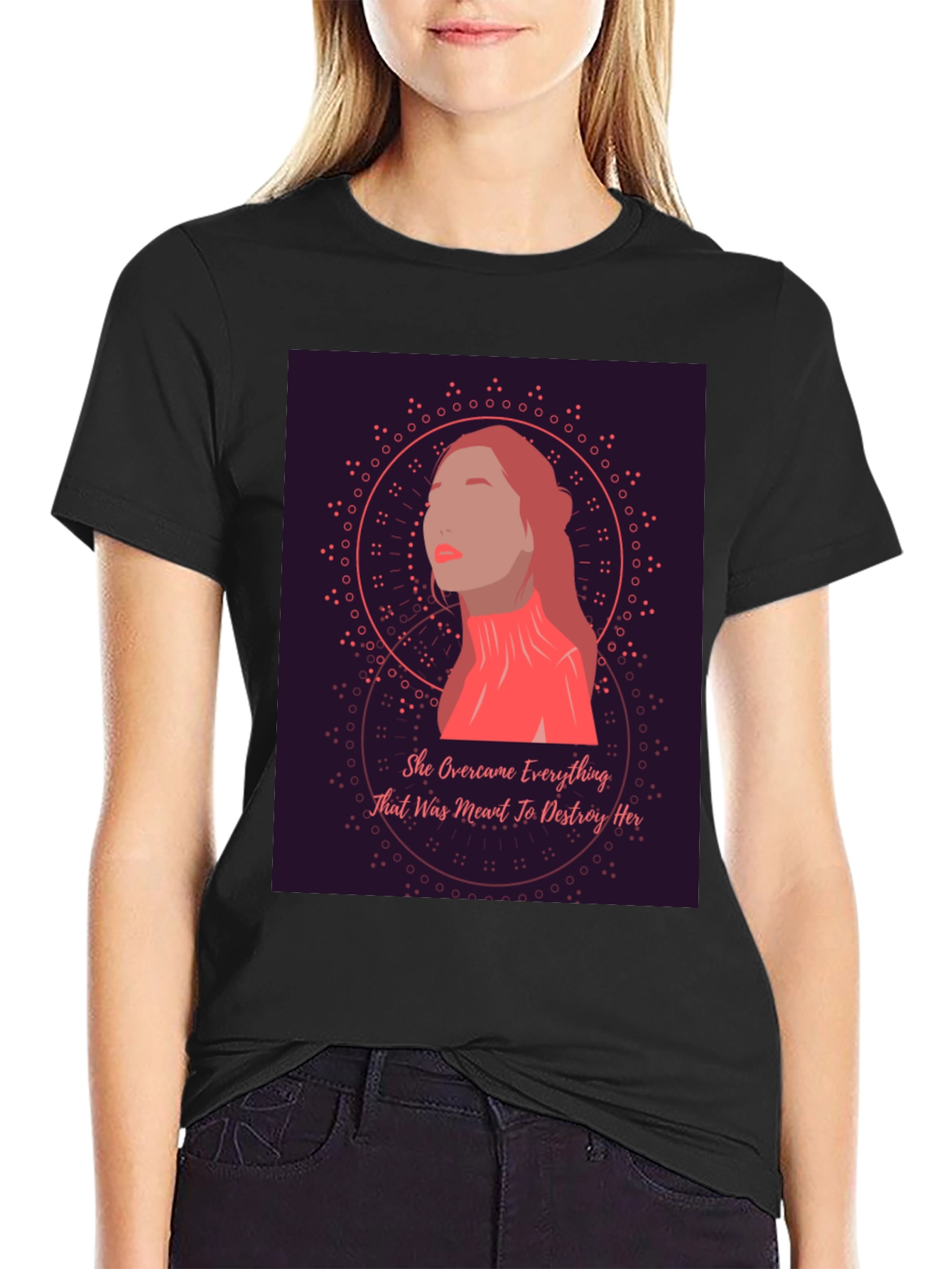 Empowered Woman Graphic Tee - She Overcame T-Shirt