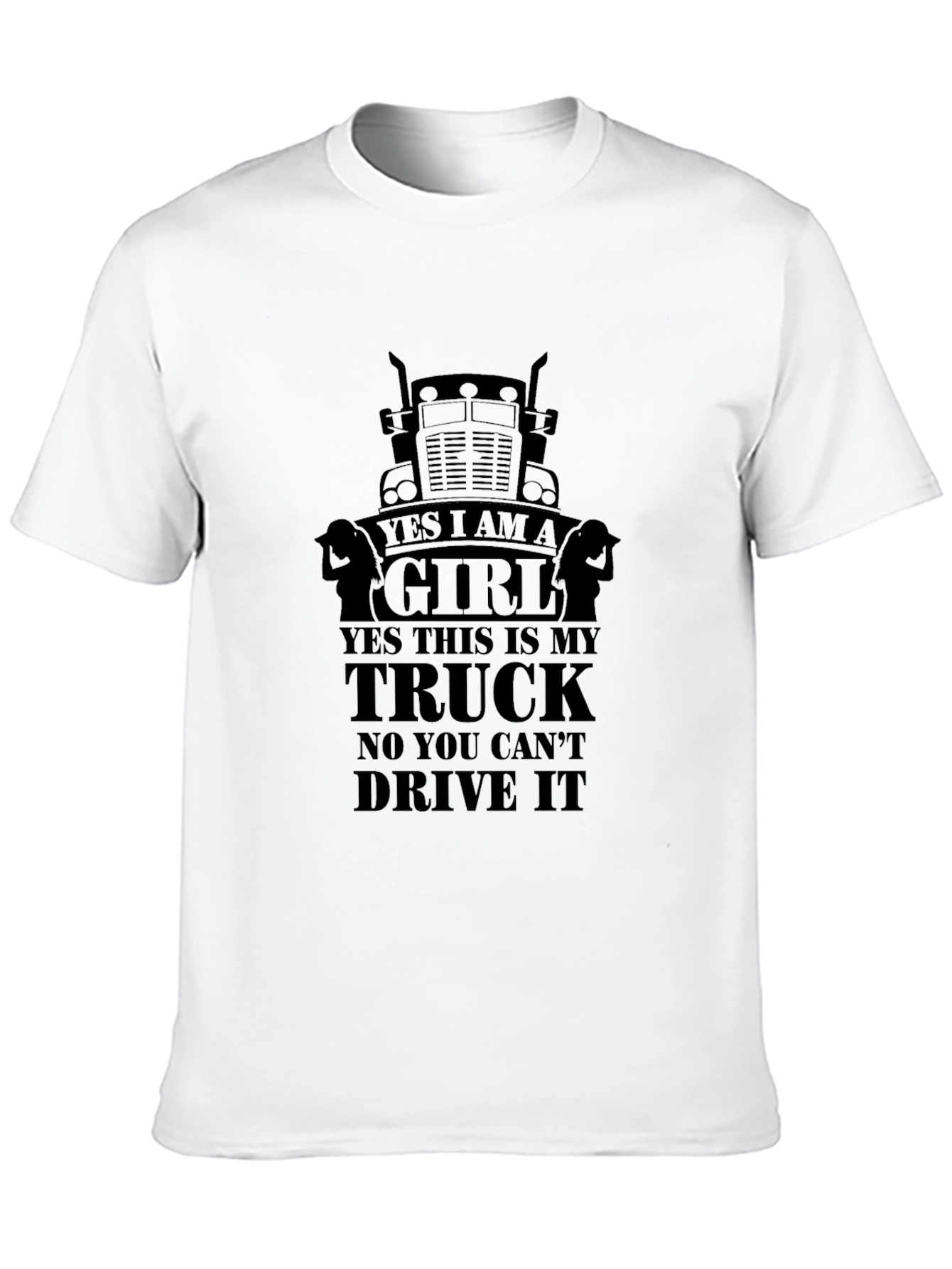 Yes I am a Girl Trucker T-Shirt