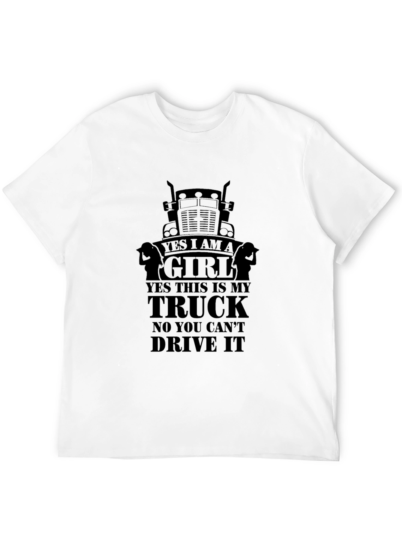 Yes I am a Girl Trucker T-Shirt