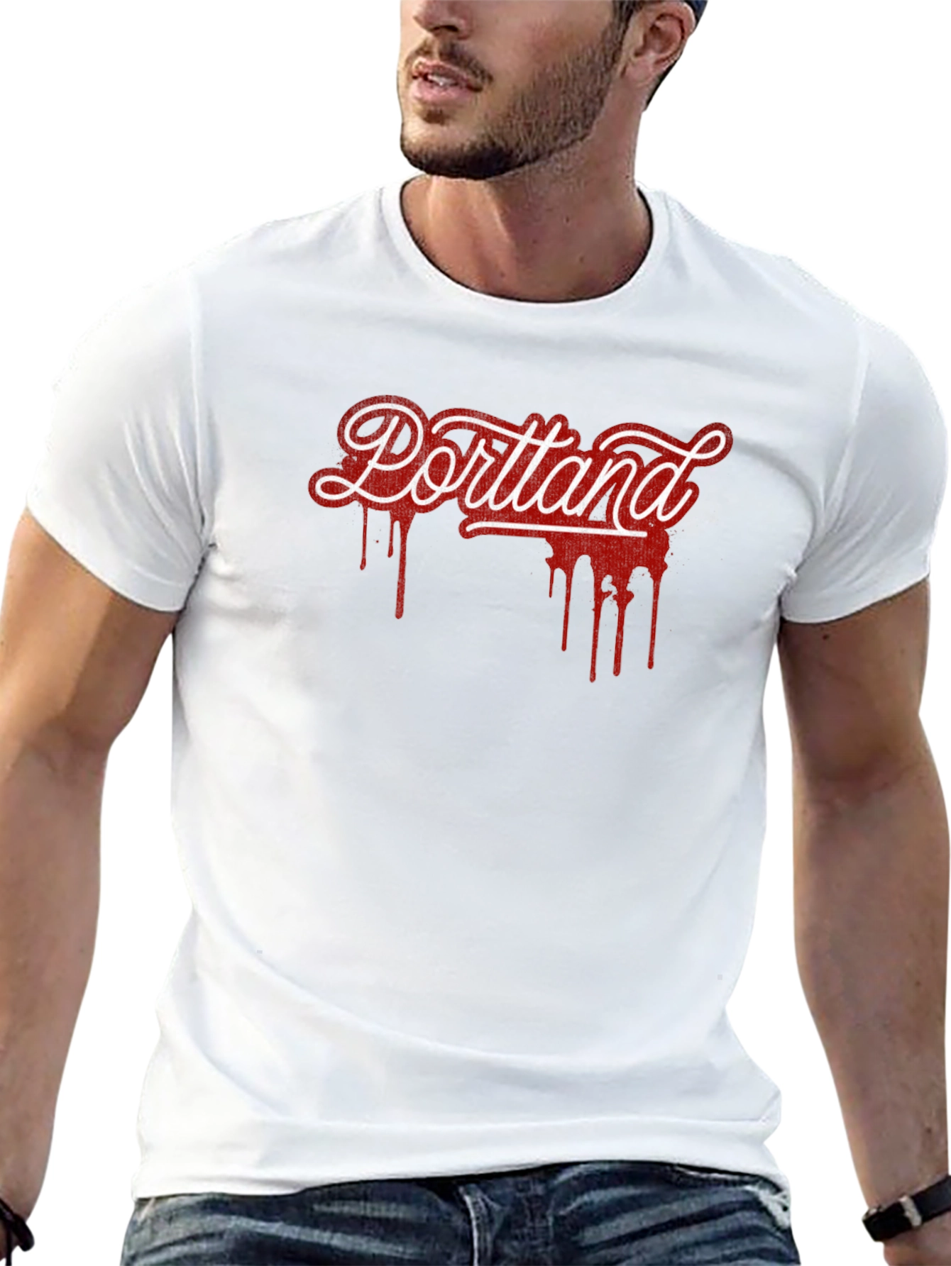 Portland Drip Graphic T-Shirt - Black
