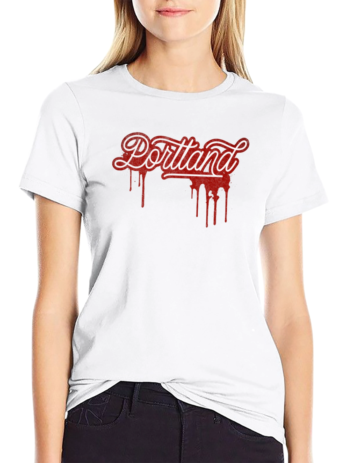 Portland Drip Graphic T-Shirt - Black