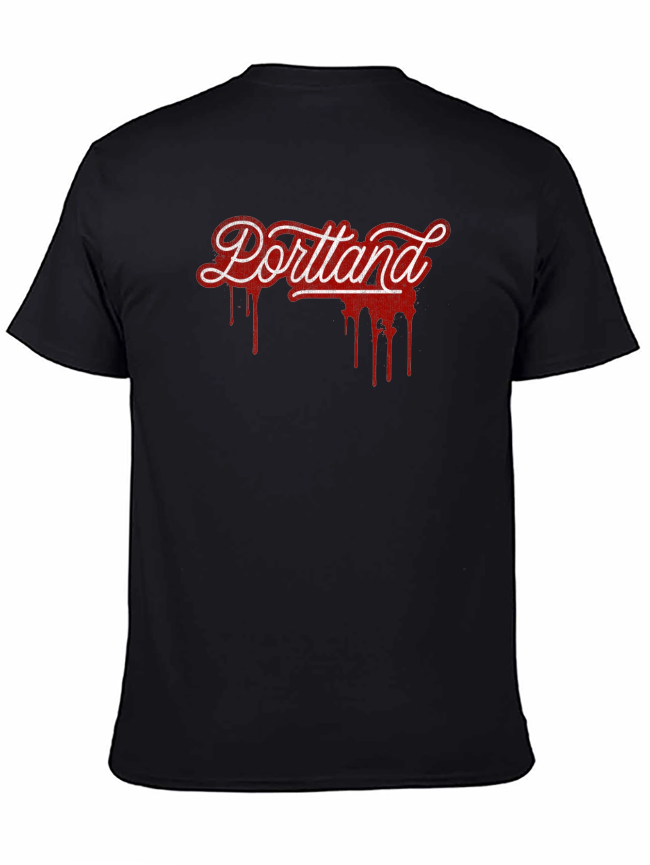 Portland Drip Graphic T-Shirt - Black