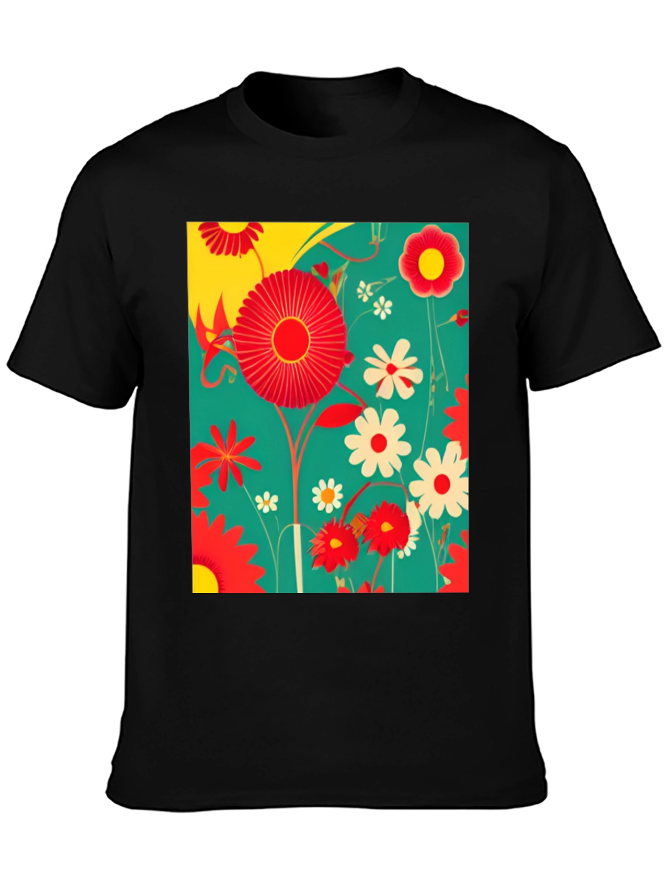 Floral Print Graphic Tee