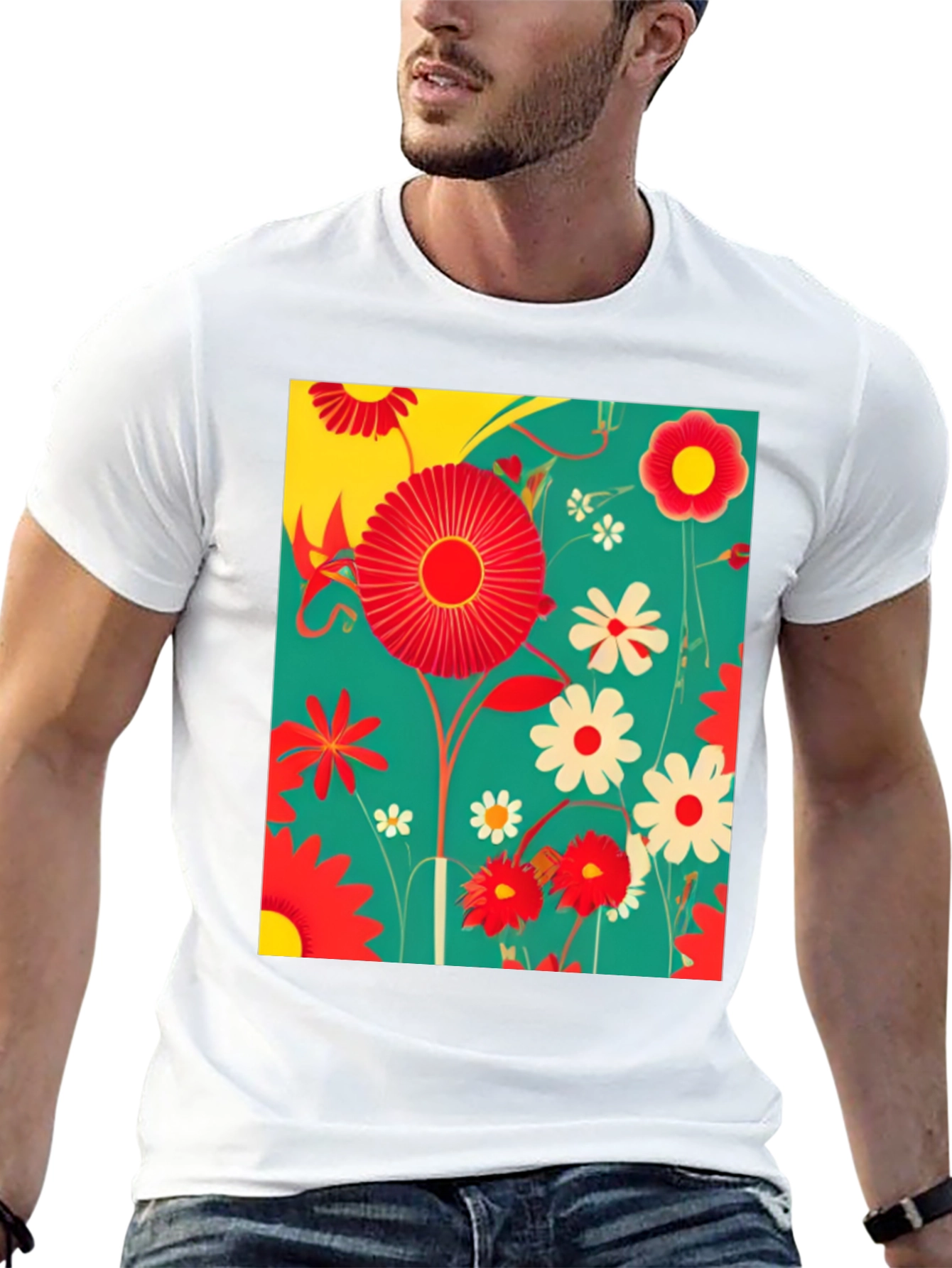 Floral Print Graphic Tee