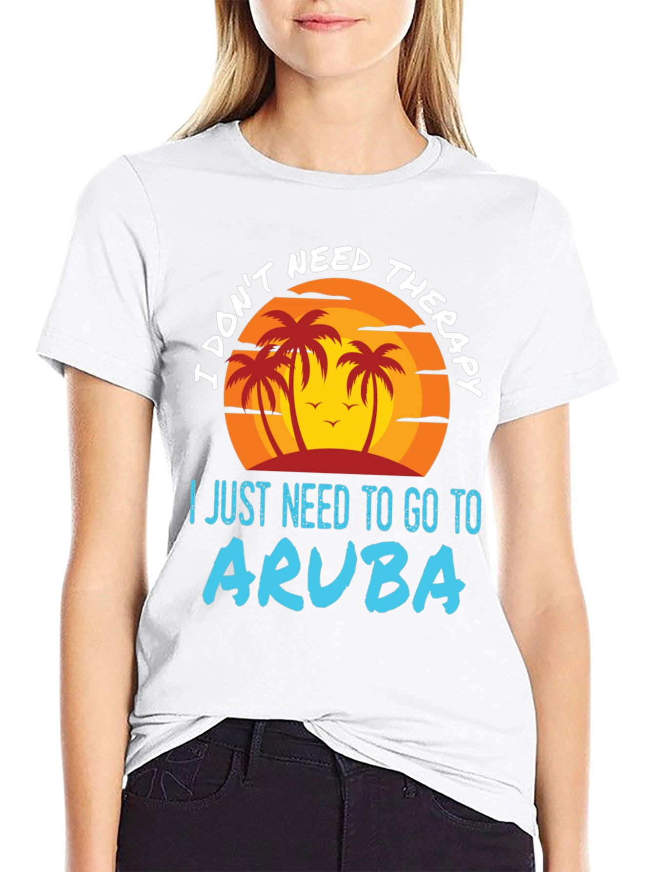 Aruba Vacation T-Shirt | Palm Tree Graphic Tee