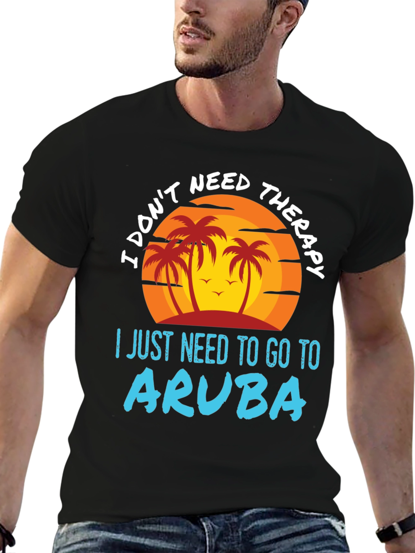 Aruba Vacation T-Shirt | Palm Tree Graphic Tee