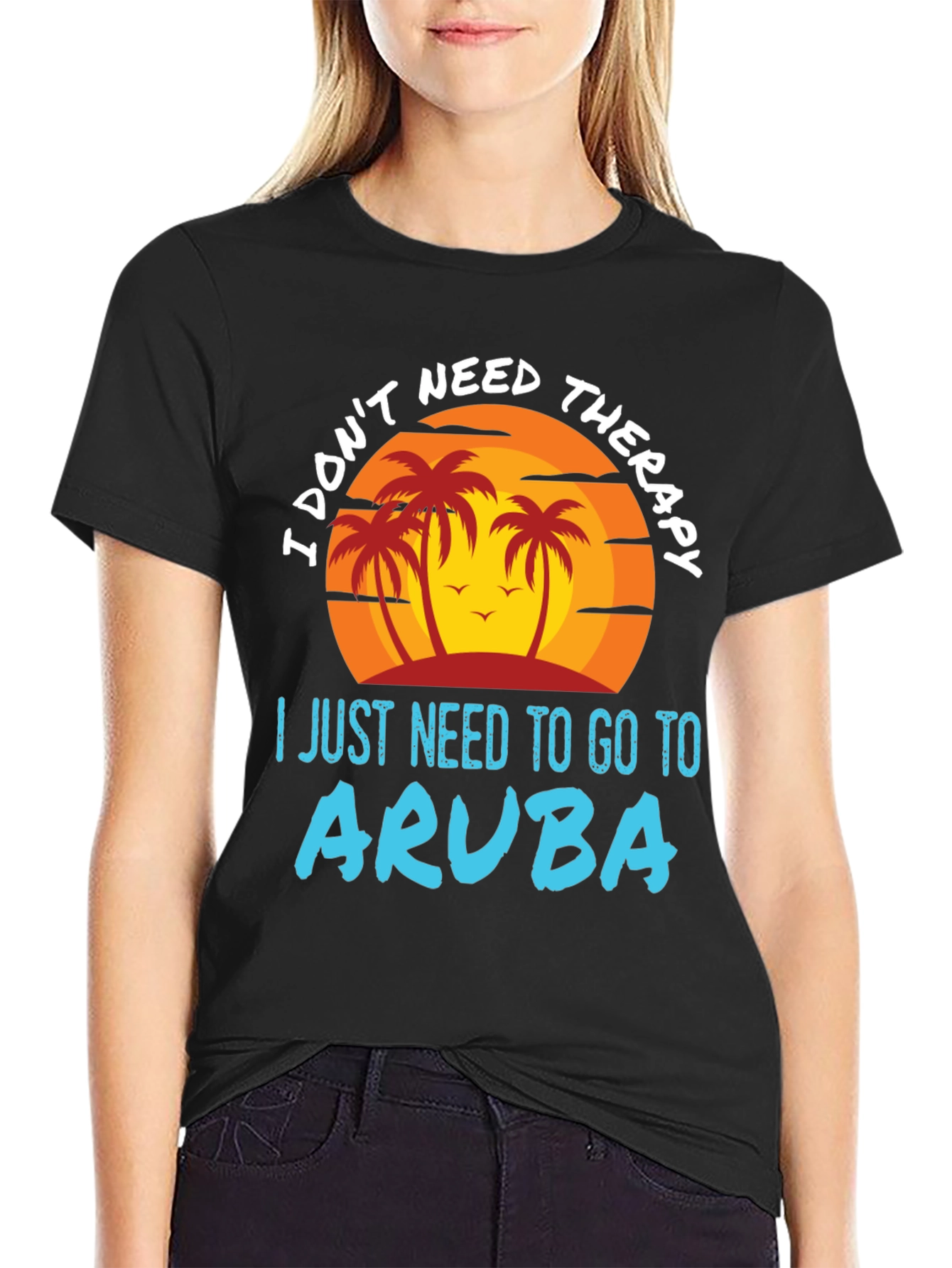 Aruba Vacation T-Shirt | Palm Tree Graphic Tee