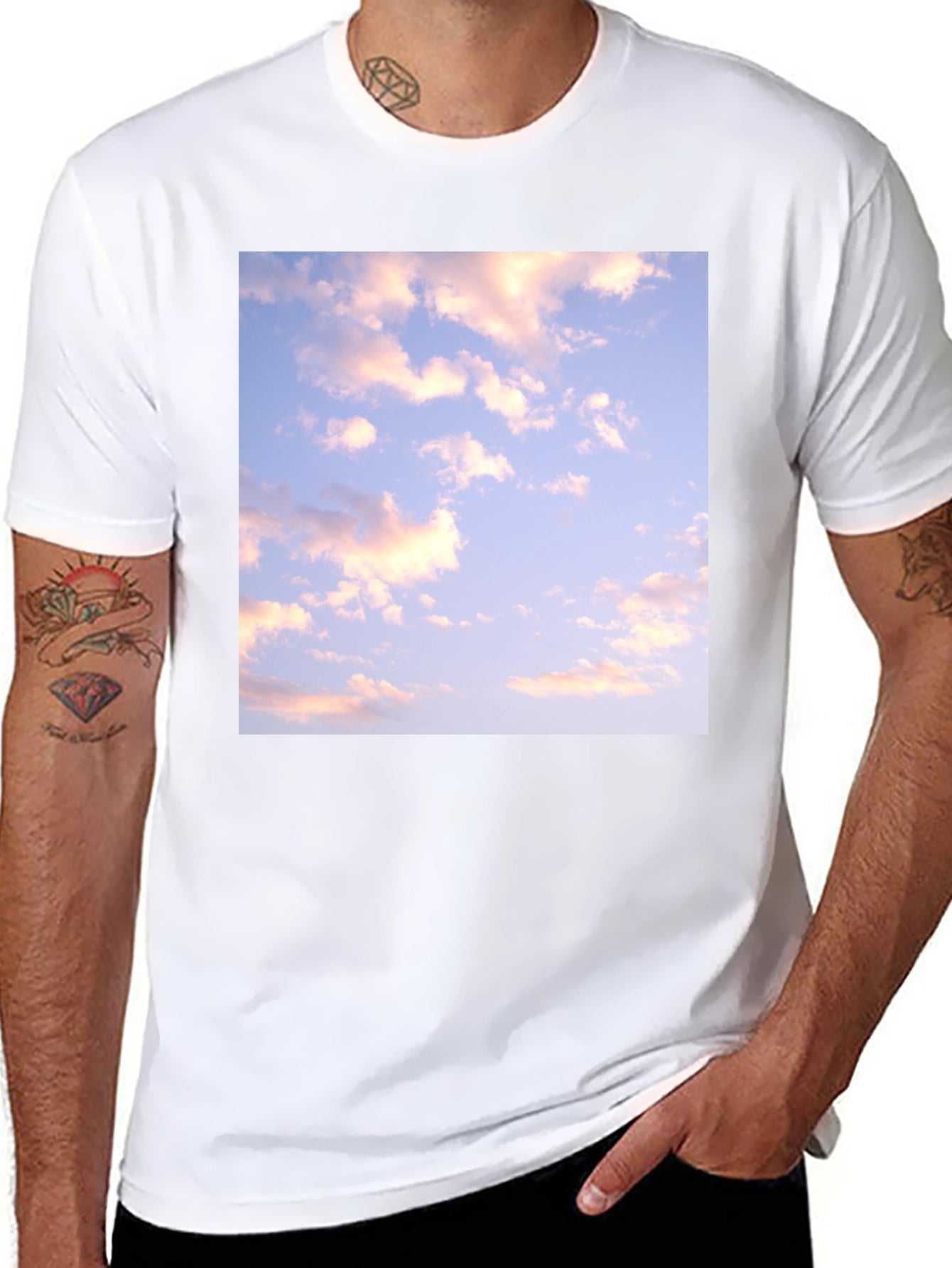 Cloudscape Graphic Tee - Black Cotton Blend