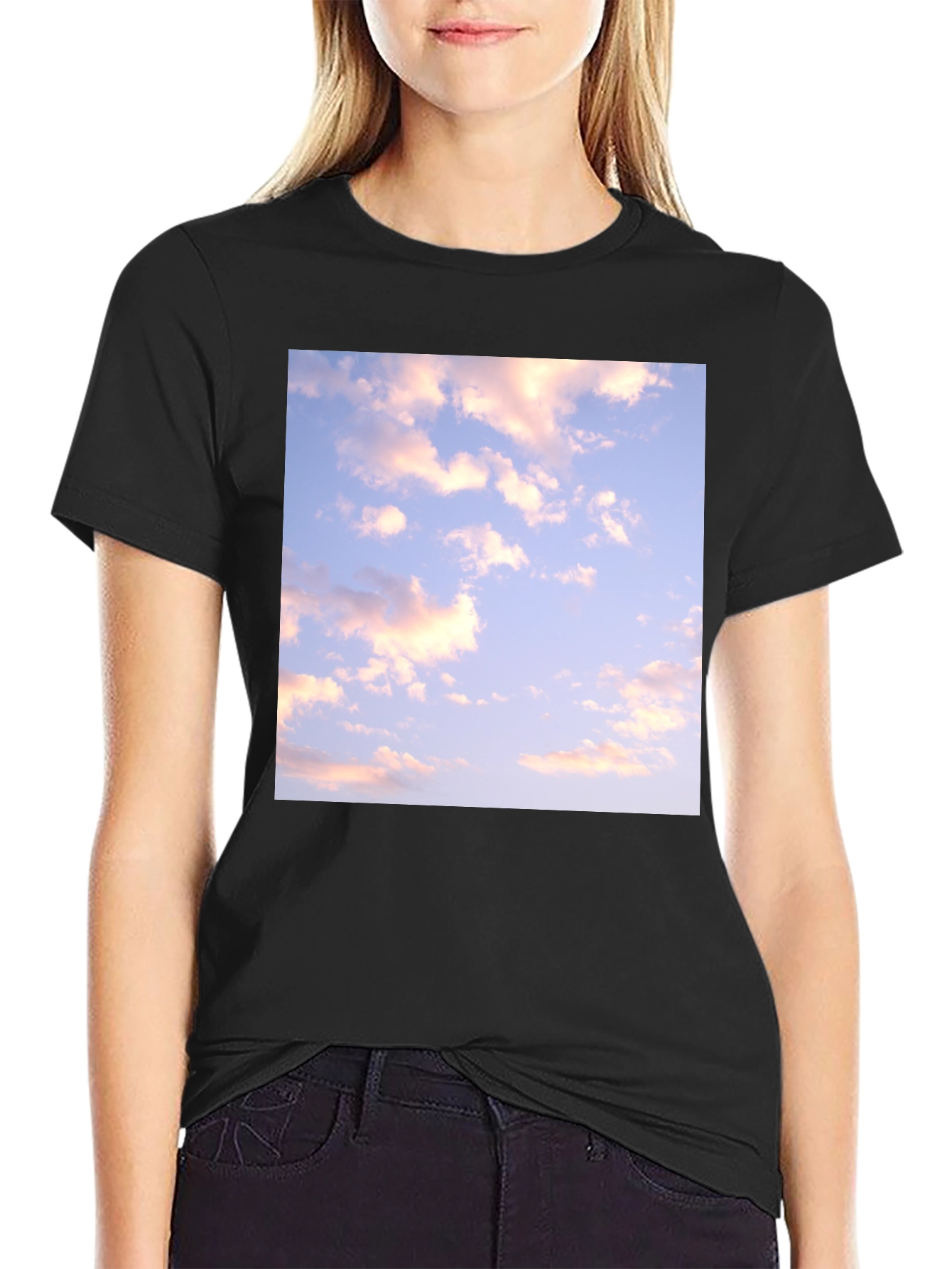 Cloudscape Graphic Tee - Black Cotton Blend