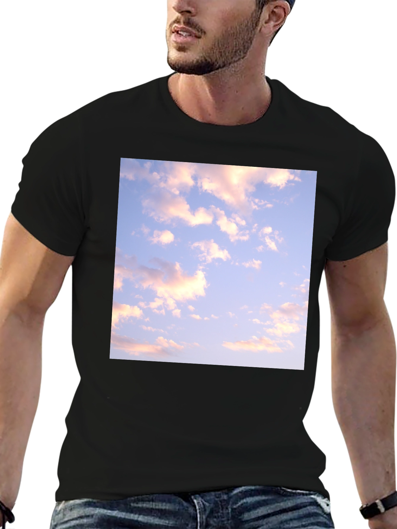 Cloudscape Graphic Tee - Black Cotton Blend