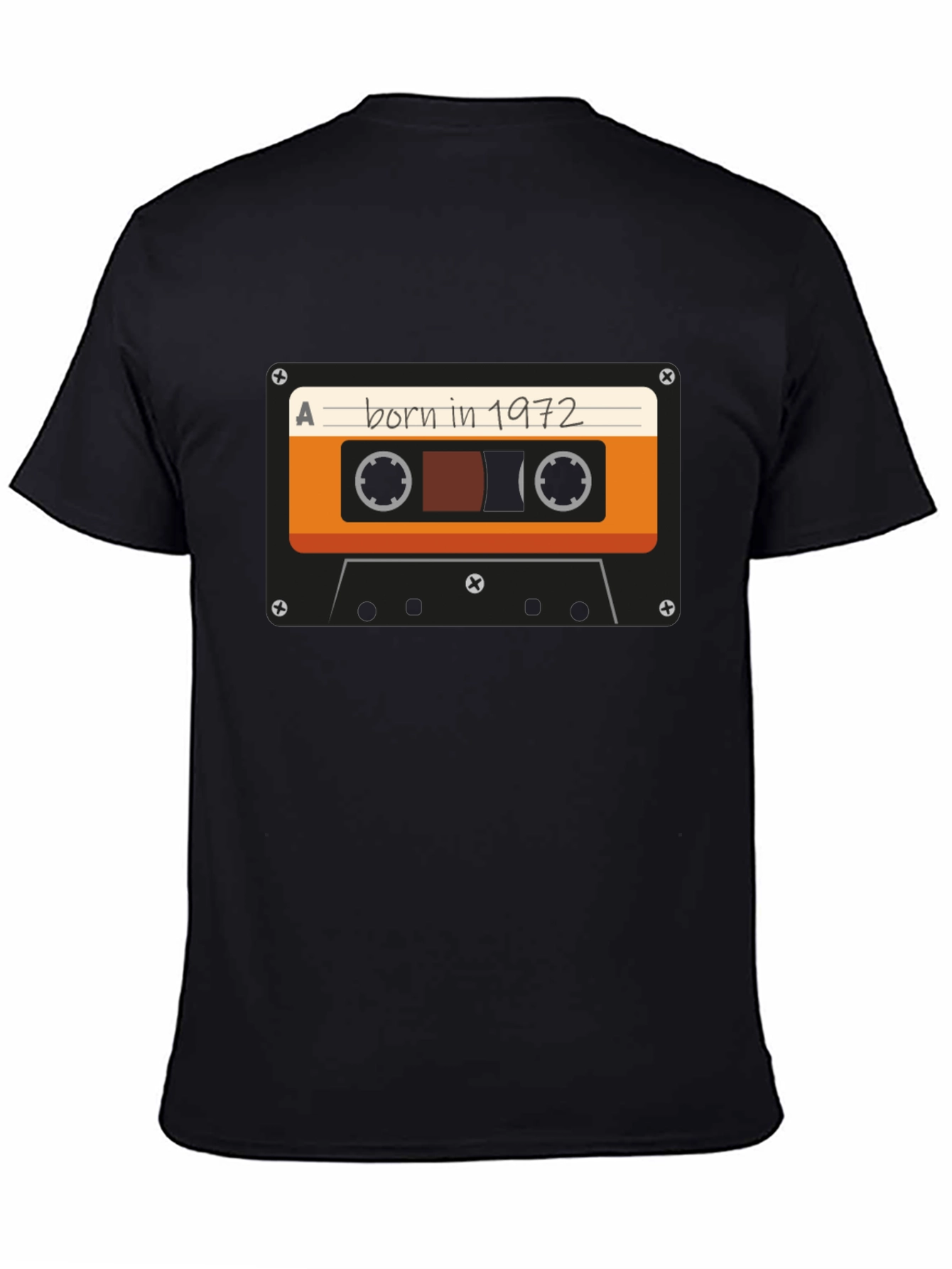 Born In 1972 Cassette Tape Graphic T-Shirt