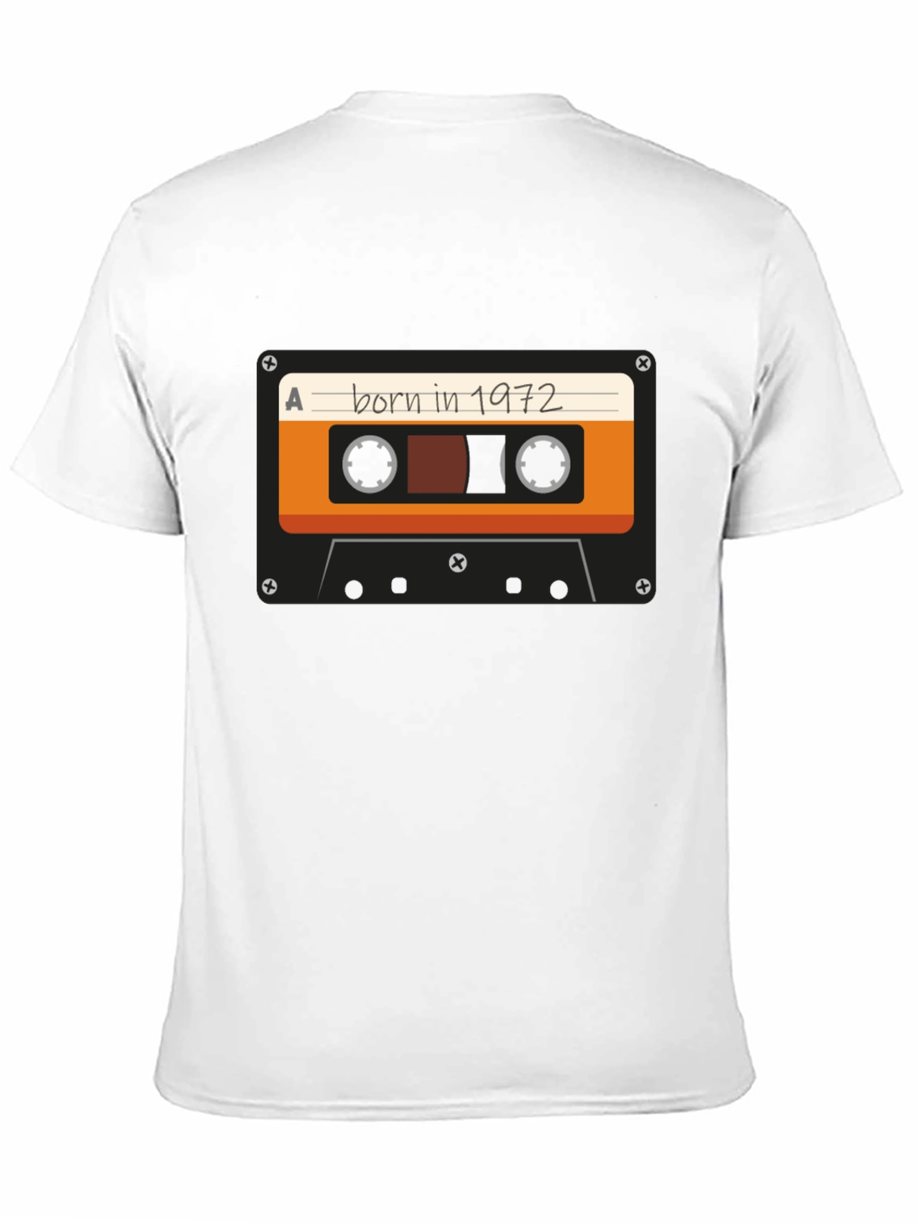 Born In 1972 Cassette Tape Graphic T-Shirt
