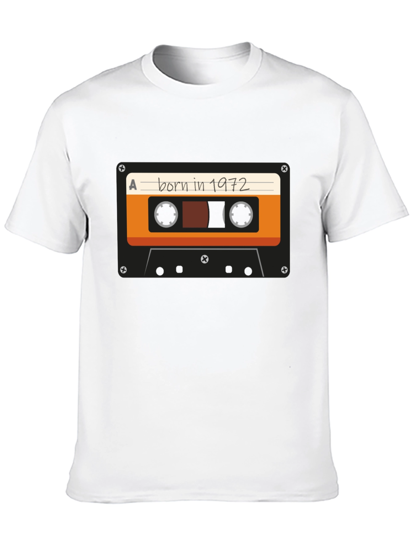 Born In 1972 Cassette Tape Graphic T-Shirt