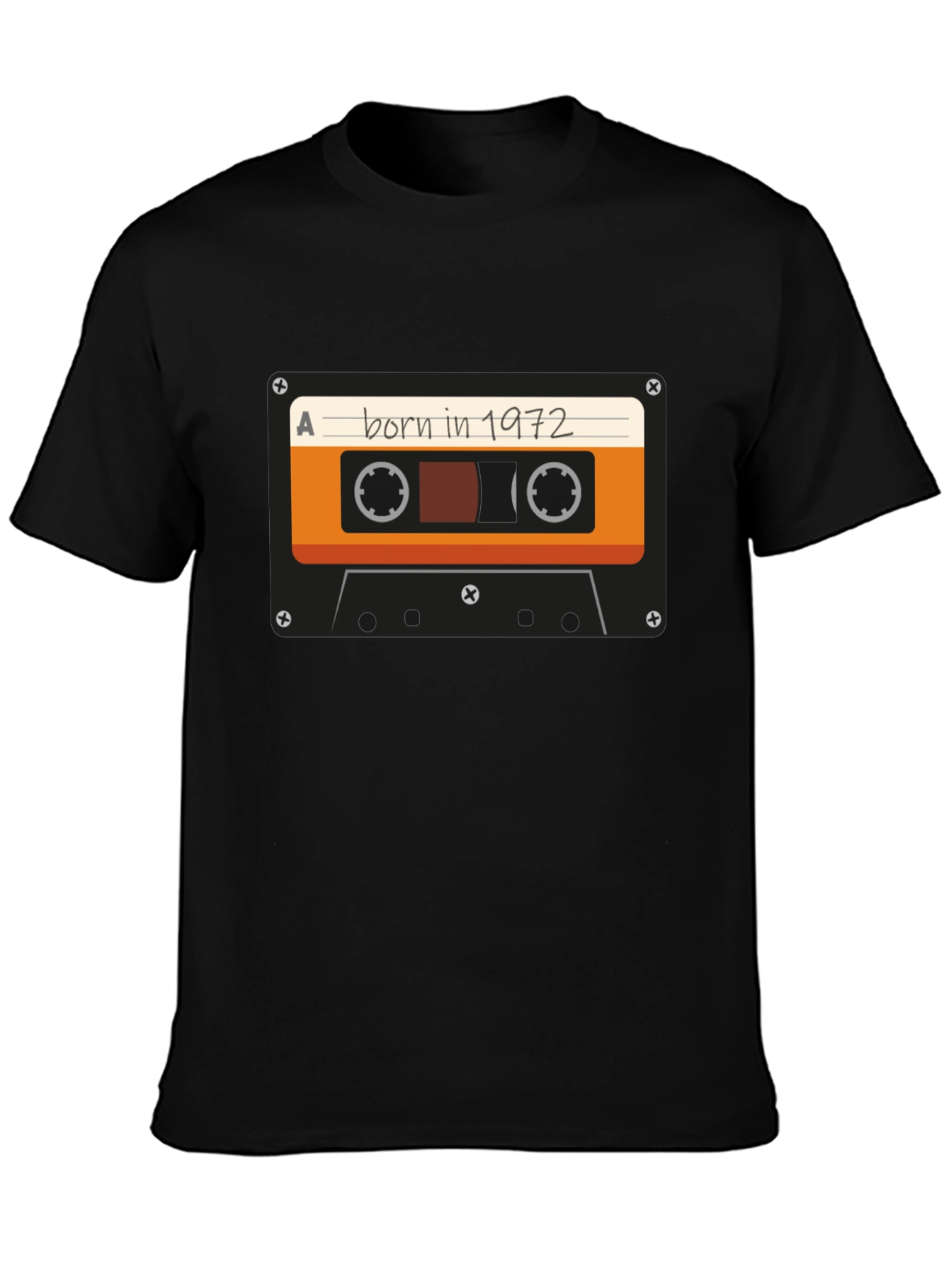 Born In 1972 Cassette Tape Graphic T-Shirt