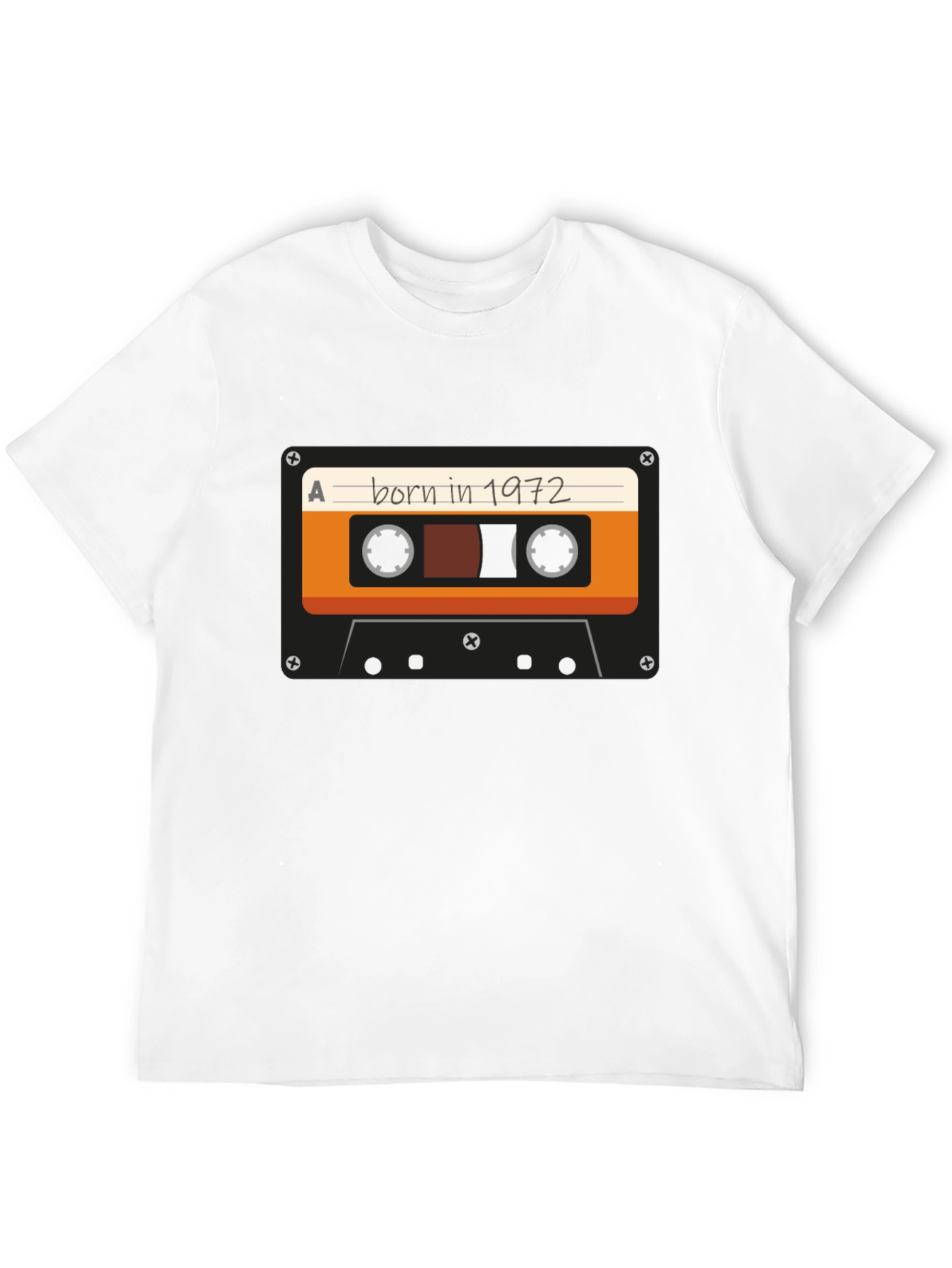 Born In 1972 Cassette Tape Graphic T-Shirt