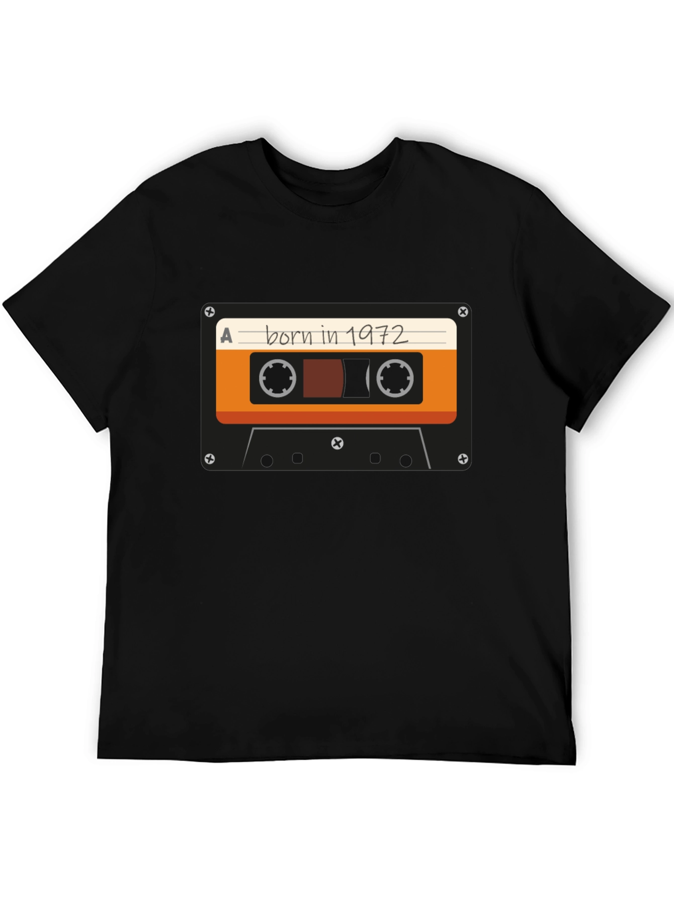 Born In 1972 Cassette Tape Graphic T-Shirt